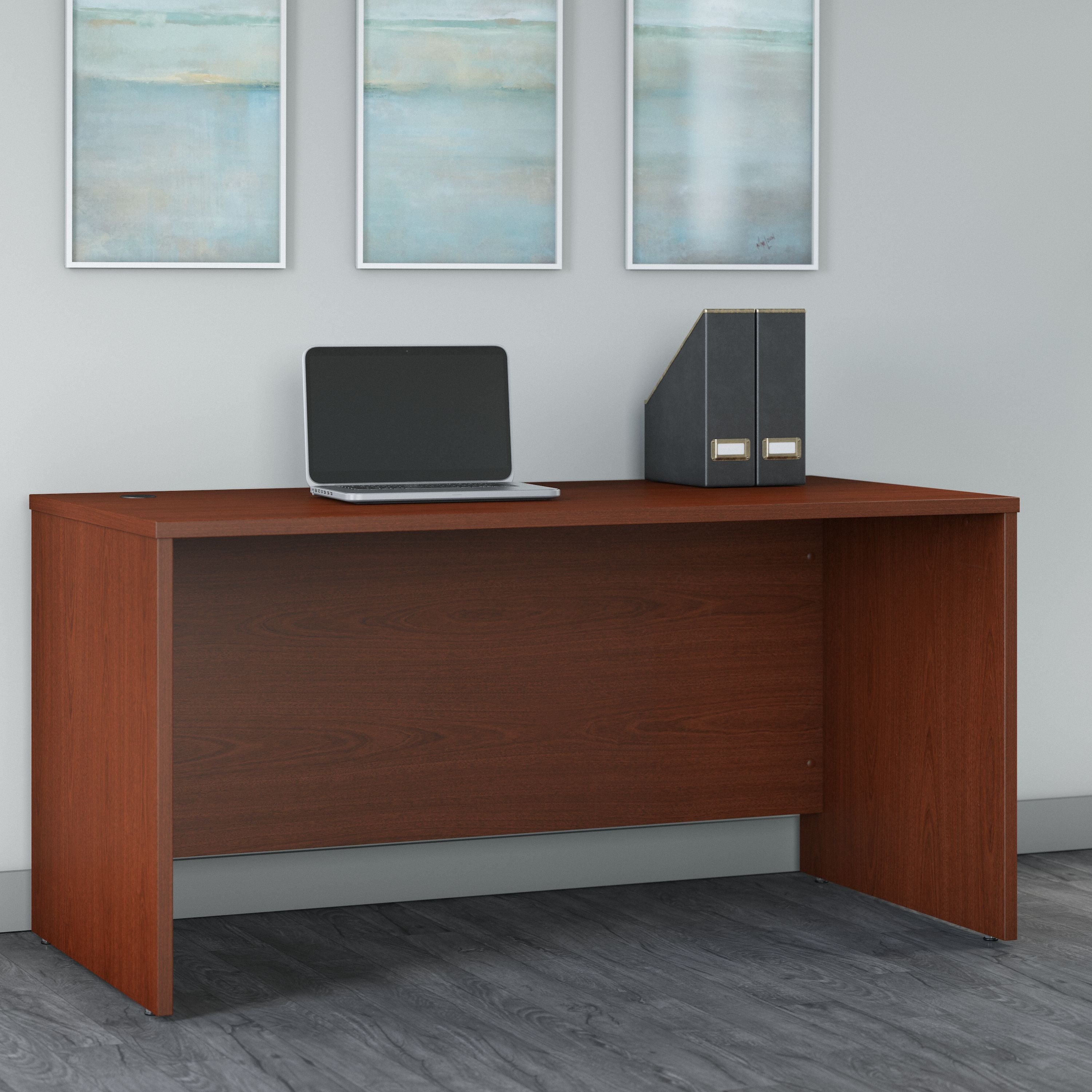 Bush Business Furniture Series C 60W x 30D Office Desk in Mahogany - 59.45" Width x 29.37" Depth x 29.84" Height