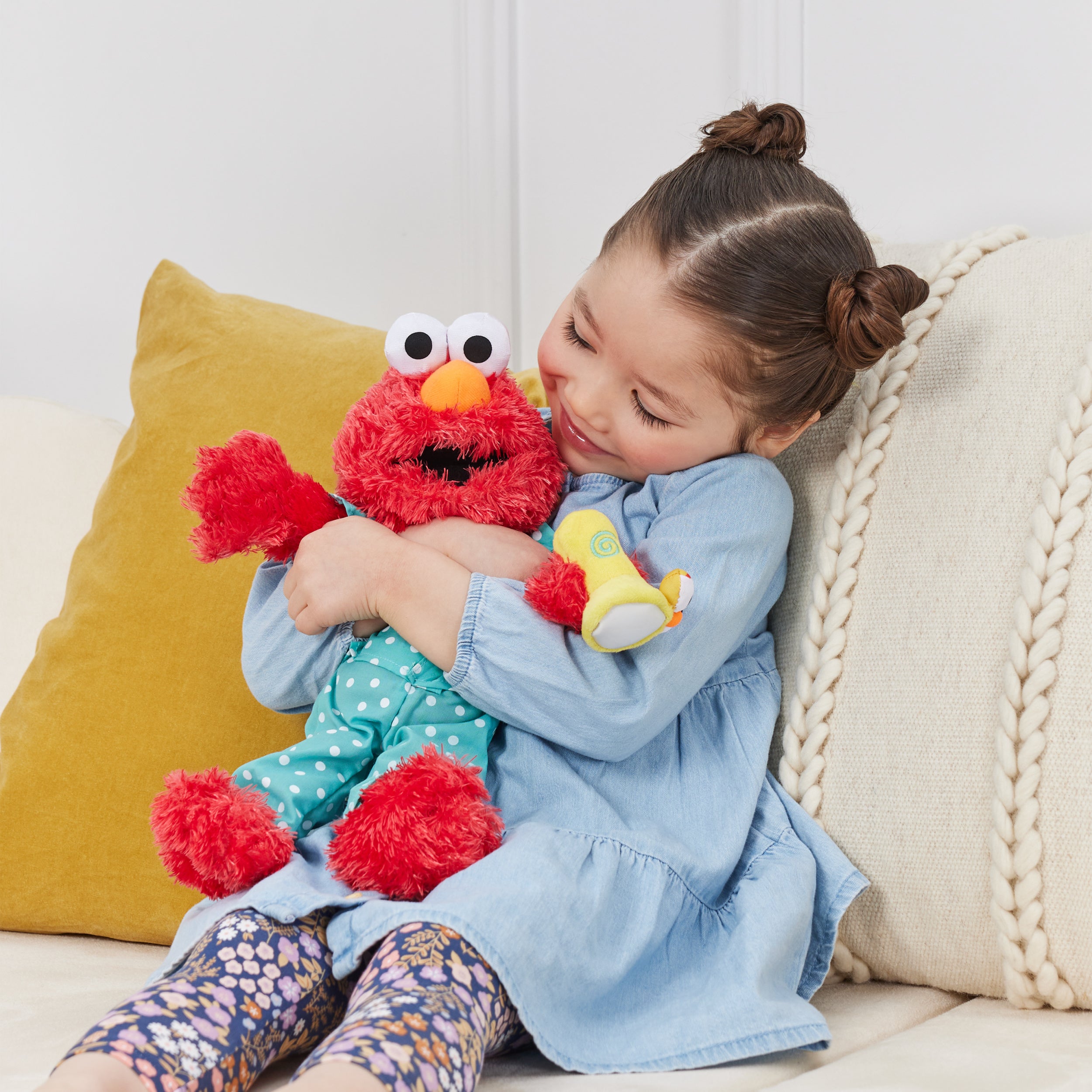 GUND Sesame Street Official Bedtime Elmo Muppet Plush, Premium Glow-in-the-Dark Plush Toy for Ages 1 & Up, Red, 12”