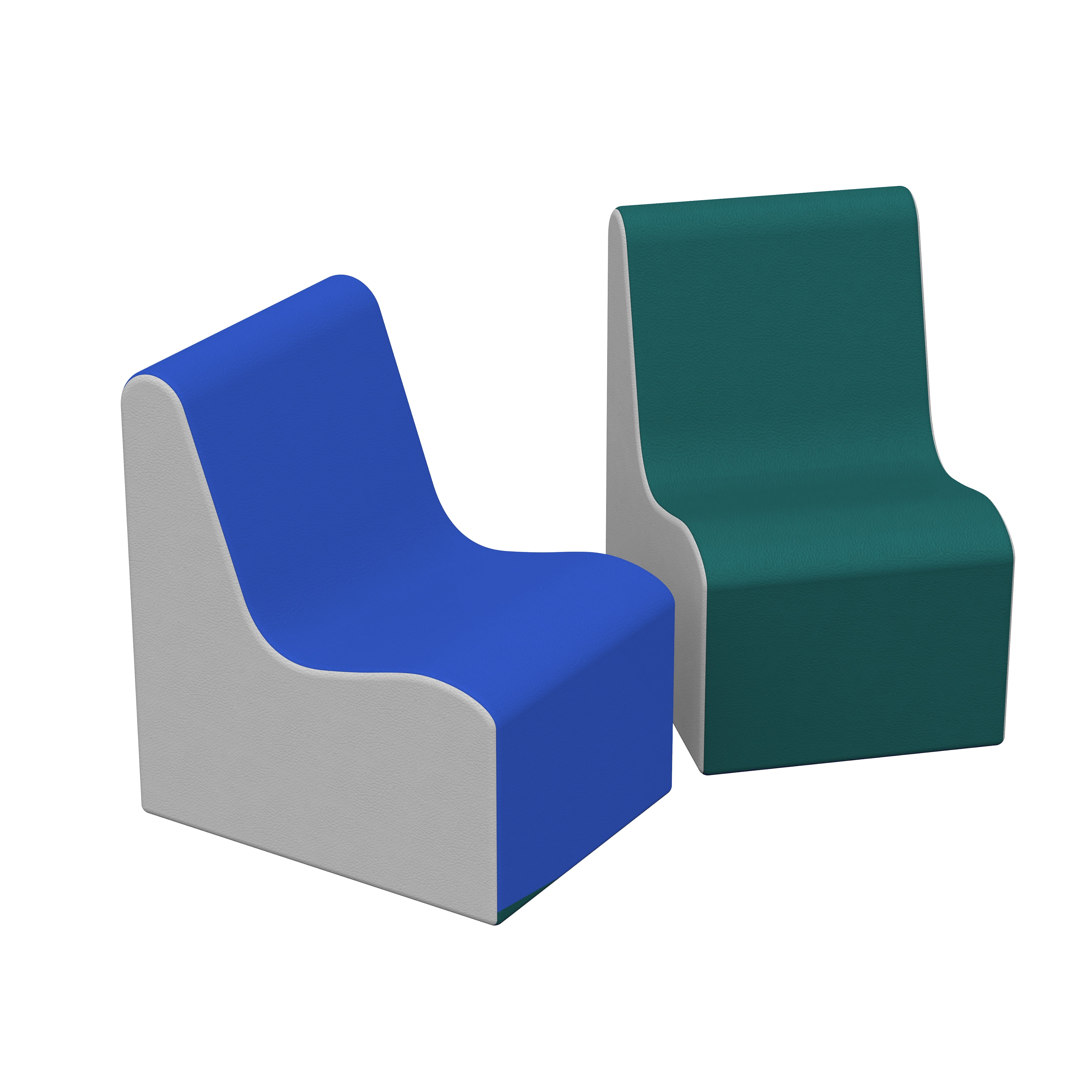 SoftScape Wave Preschool Chairs, 2-Piece - Contemporary