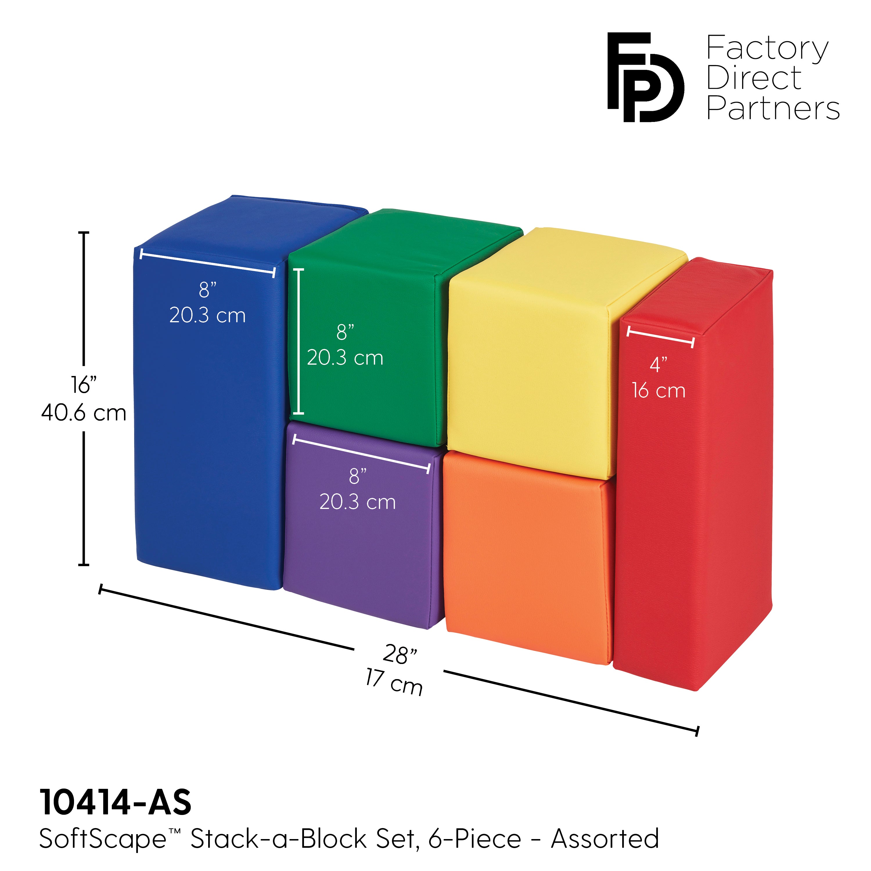 SoftScape Big Block Set, 6-Piece - Assorted