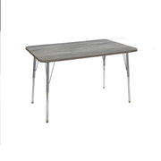 30" x 48" Rectangle La Madera Activity Table with Standard Legs - Light Gray Wood/Silver