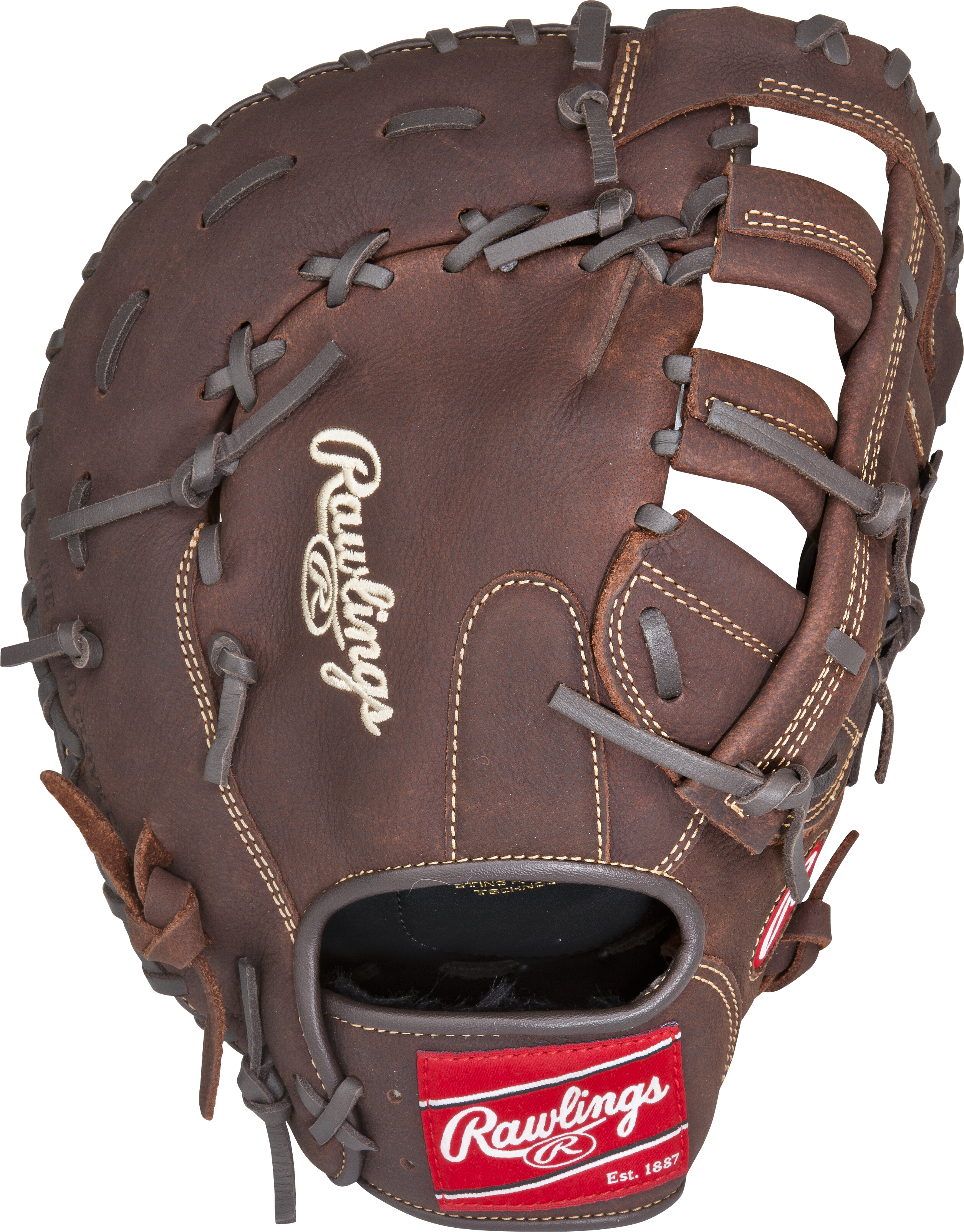 Rawlings Player Preferred Adult Series First Base Mitt 12.5-Inch Baseball Glove - Right Hand Thrower - Dark Brown