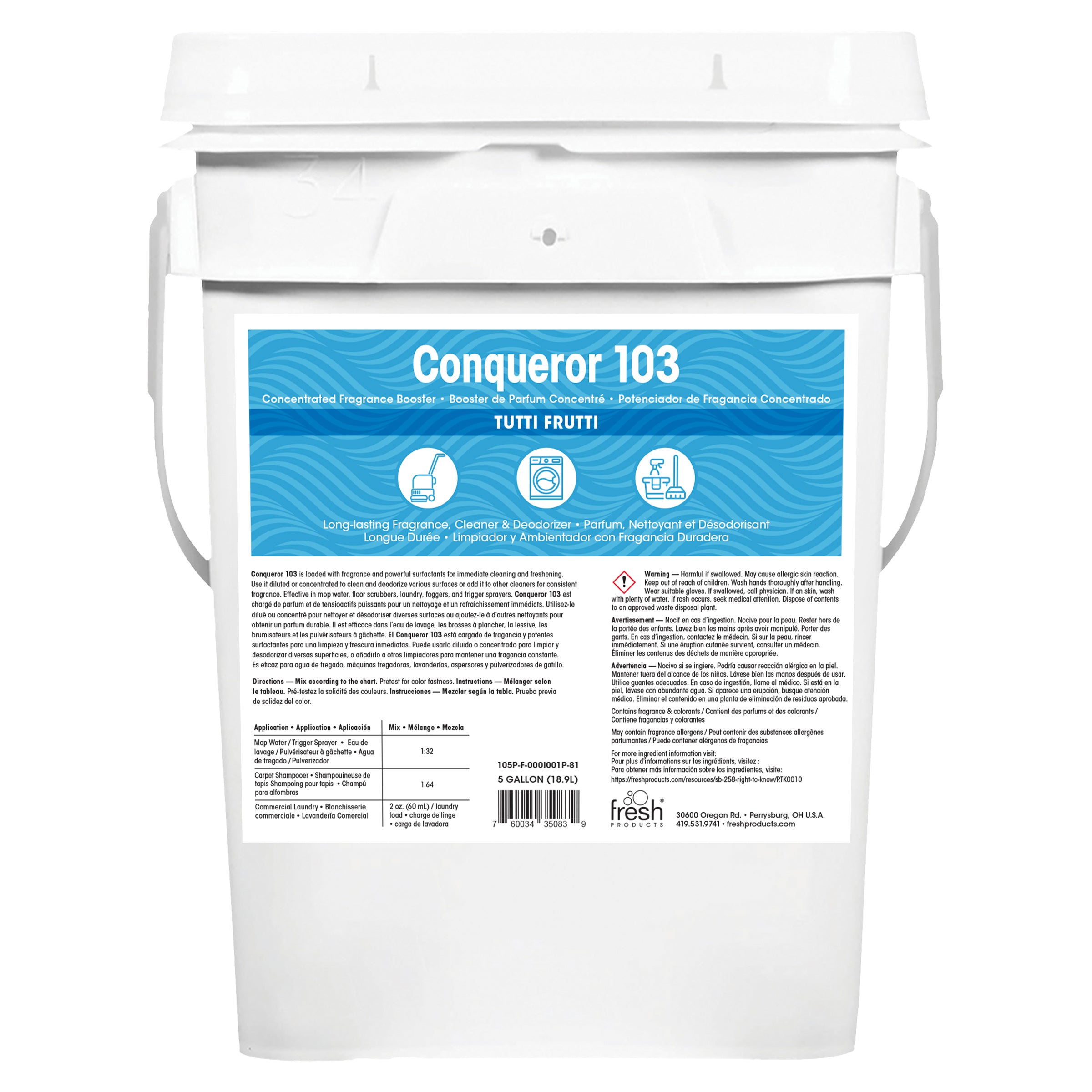 Conqueror 103 Liquid - 5 gallons Tutti Frutti (1 Pack)