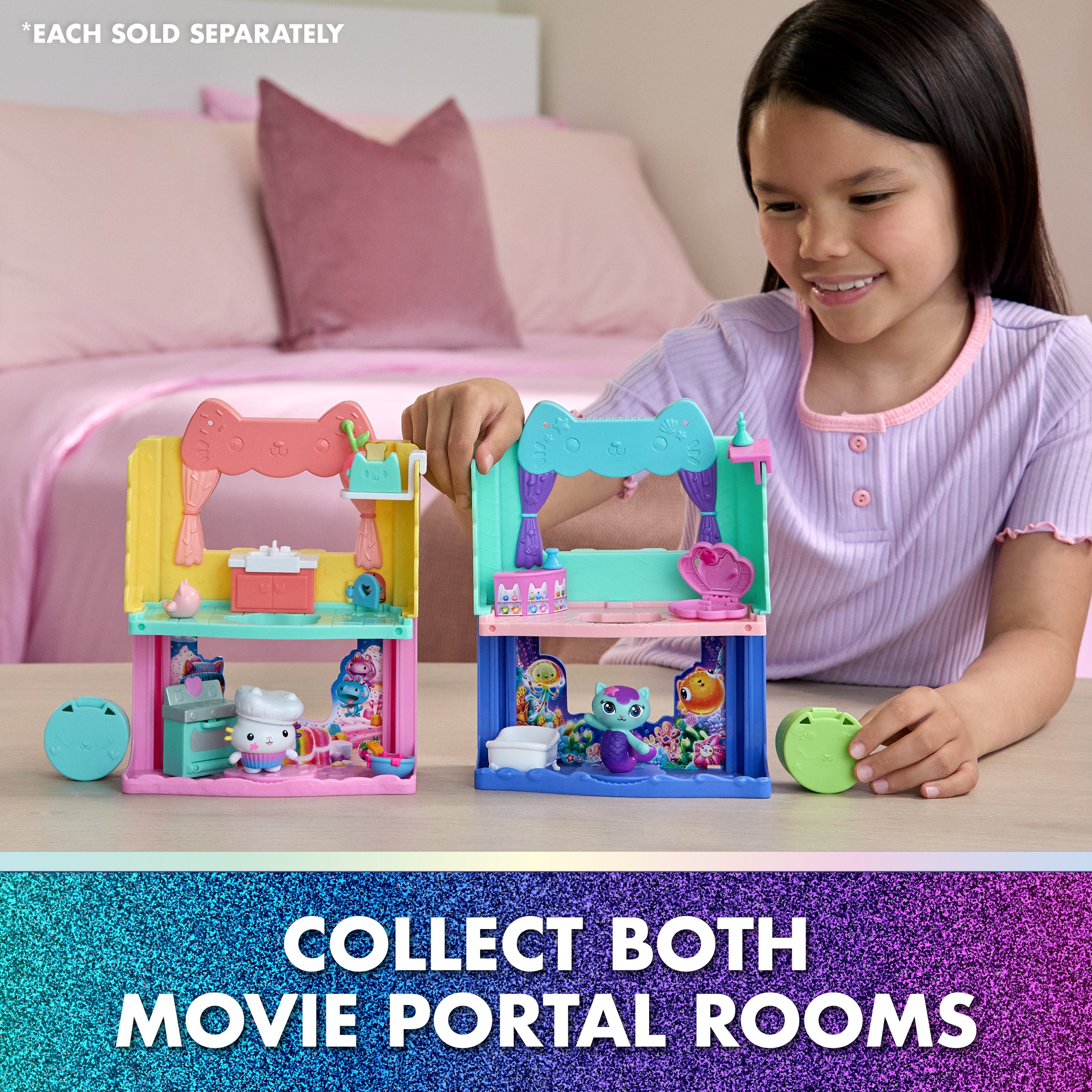 Gabby's Dollhouse: The Movie, MerCat's Spa-wesome Bathroom, Toy Figure, Dollhouse Accessories & Surprise Toy, Kids Toys for Girls & Boys Ages 3 and Up