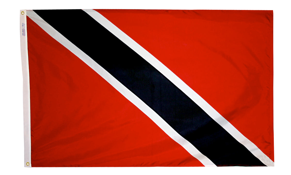 Trinidad & Tobago Flag 2x3 ft. Nylon SolarGuard Nyl-Glo 100% Made in USA to Official United Nations Design Specifications.