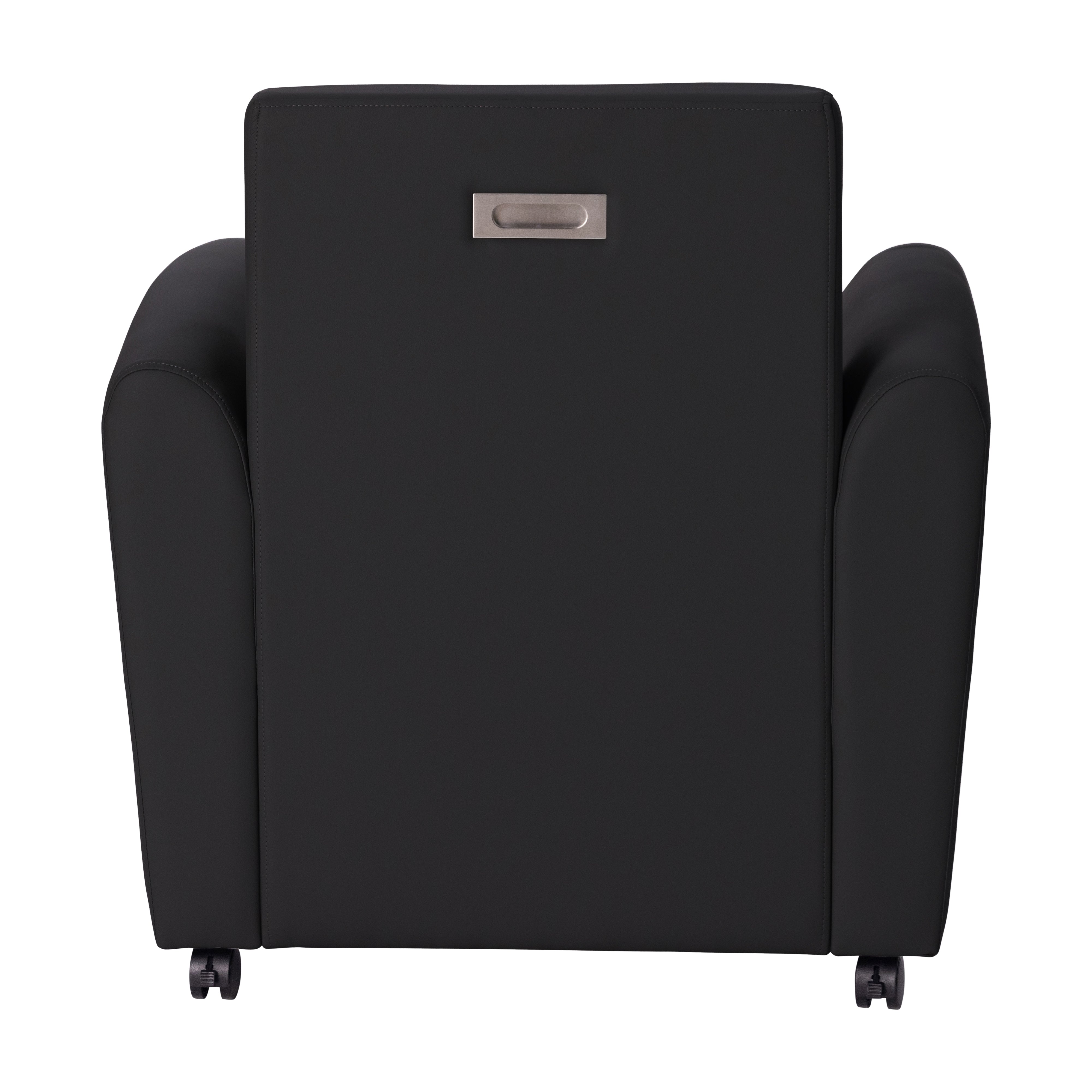 Pro Series Upholstered Mobile Common Area Chair - Black