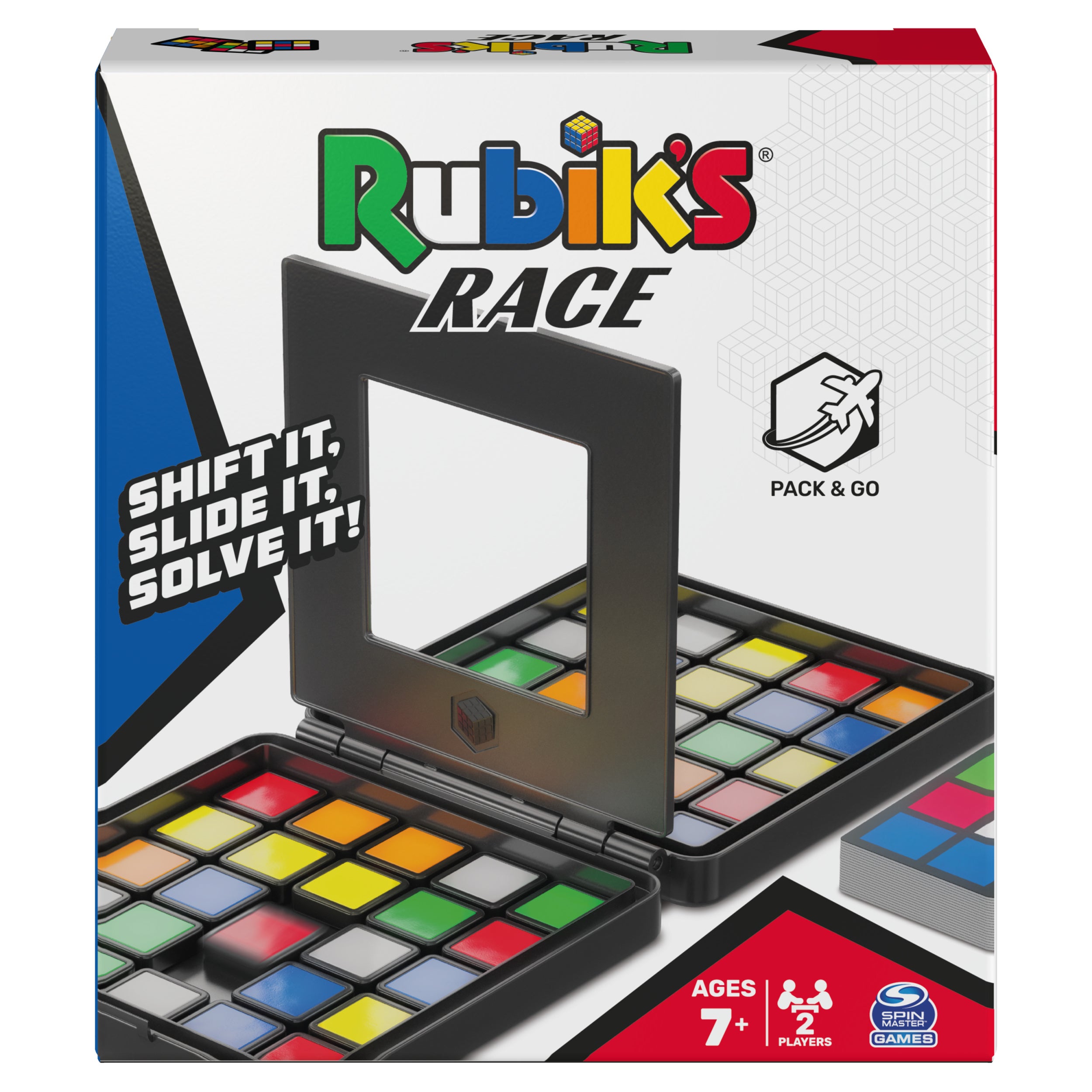 Rubik’s, Race Pack & Go Fast-Paced Problem-Solving Strategy Travel-Sized Two-Player Puzzle Board Game, for Kids and Adults Ages 7 and up