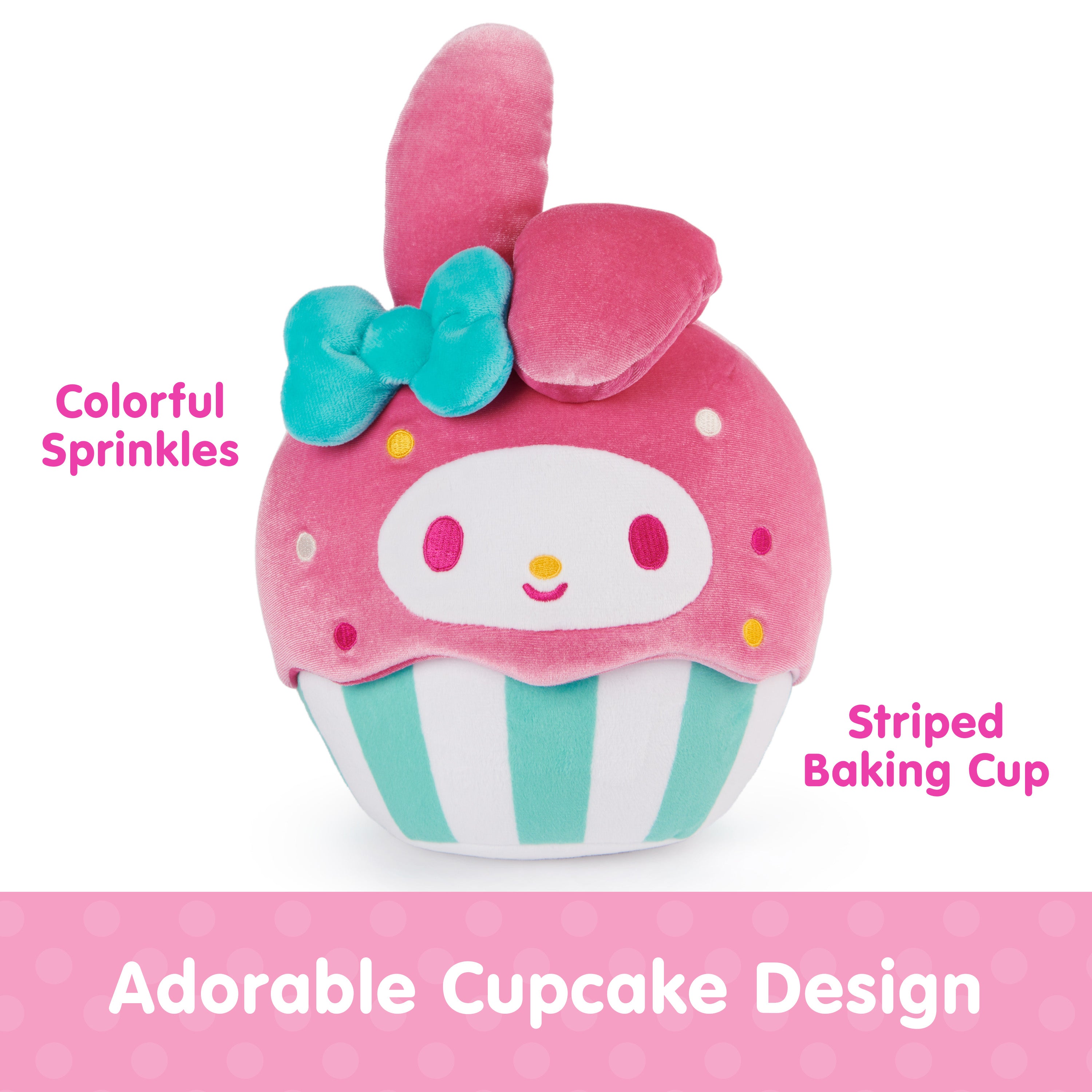 GUND Sanrio Hello Kitty and Friends My Melody Cupcake Plush, Stuffed Animal for Ages 1 and Up, Pink/White, 8”