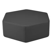Pro Series Upholstered Hexagon Ottoman 12" Height - Black