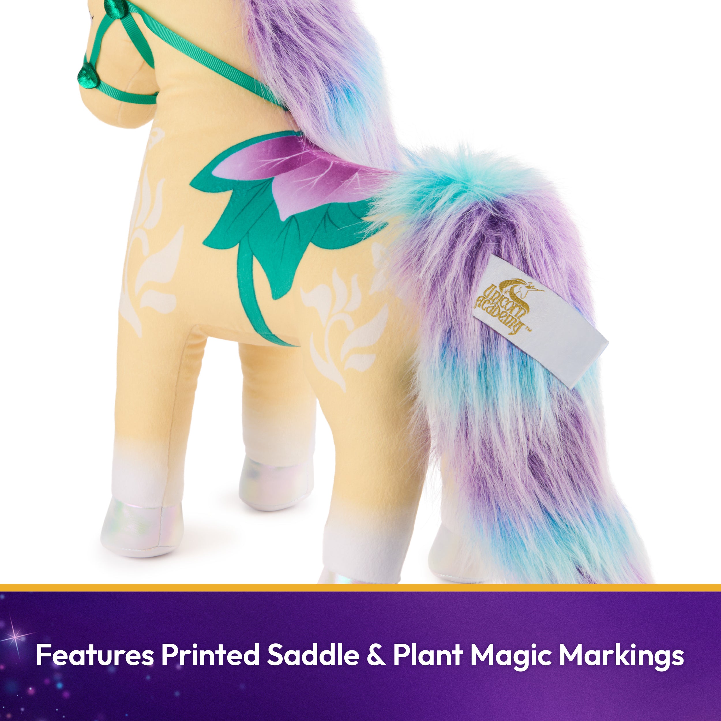 Unicorn Academy Official Leaf Plush Toy,  Unicorn Stuffed Animal, Toys for Girls Ages 1 & Up, Yellow, 15”