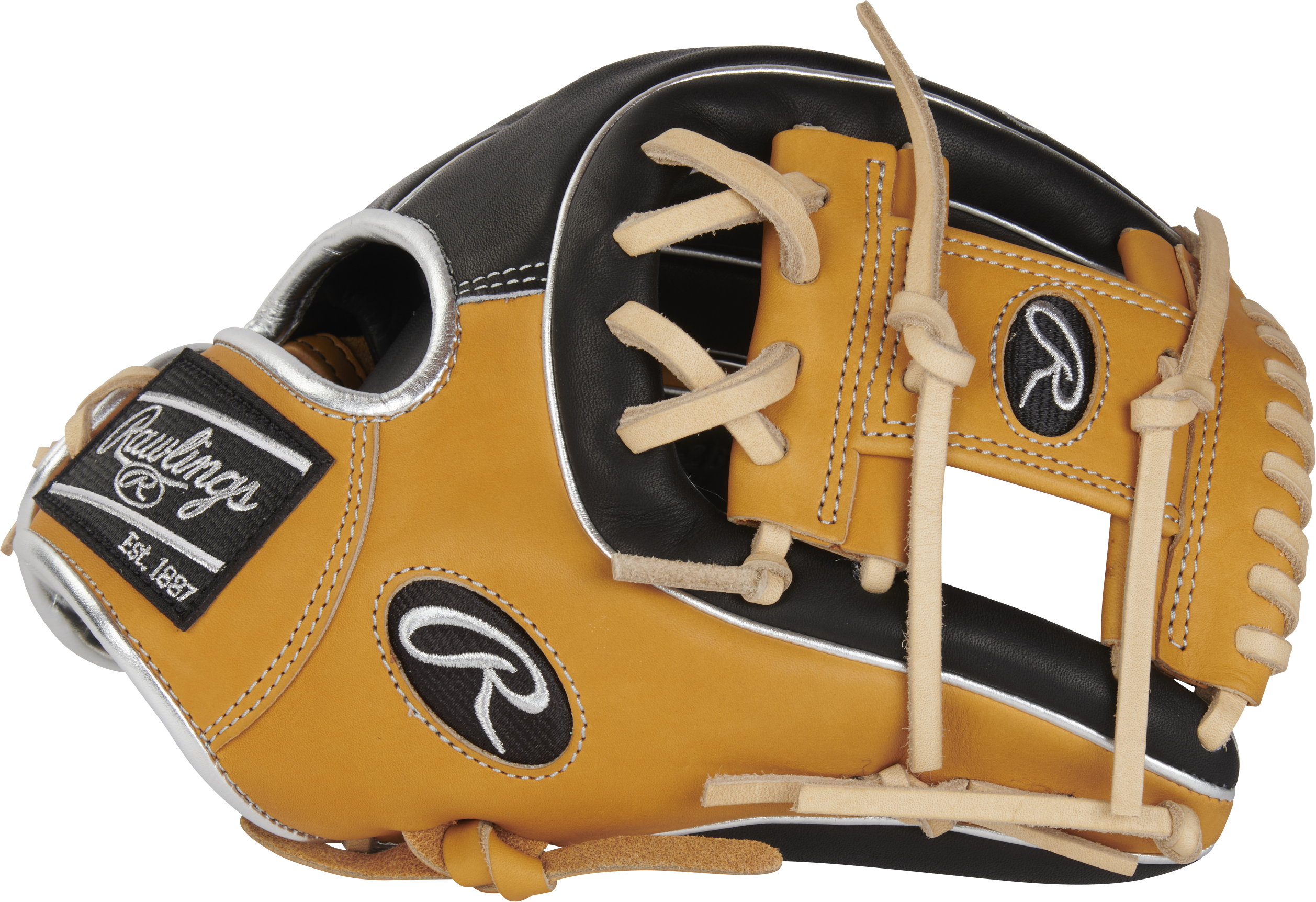 Rawlings Heart Of The Hide Series 11.5-Inch Baseball Glove - Right Hand Thrower - Black/Tan