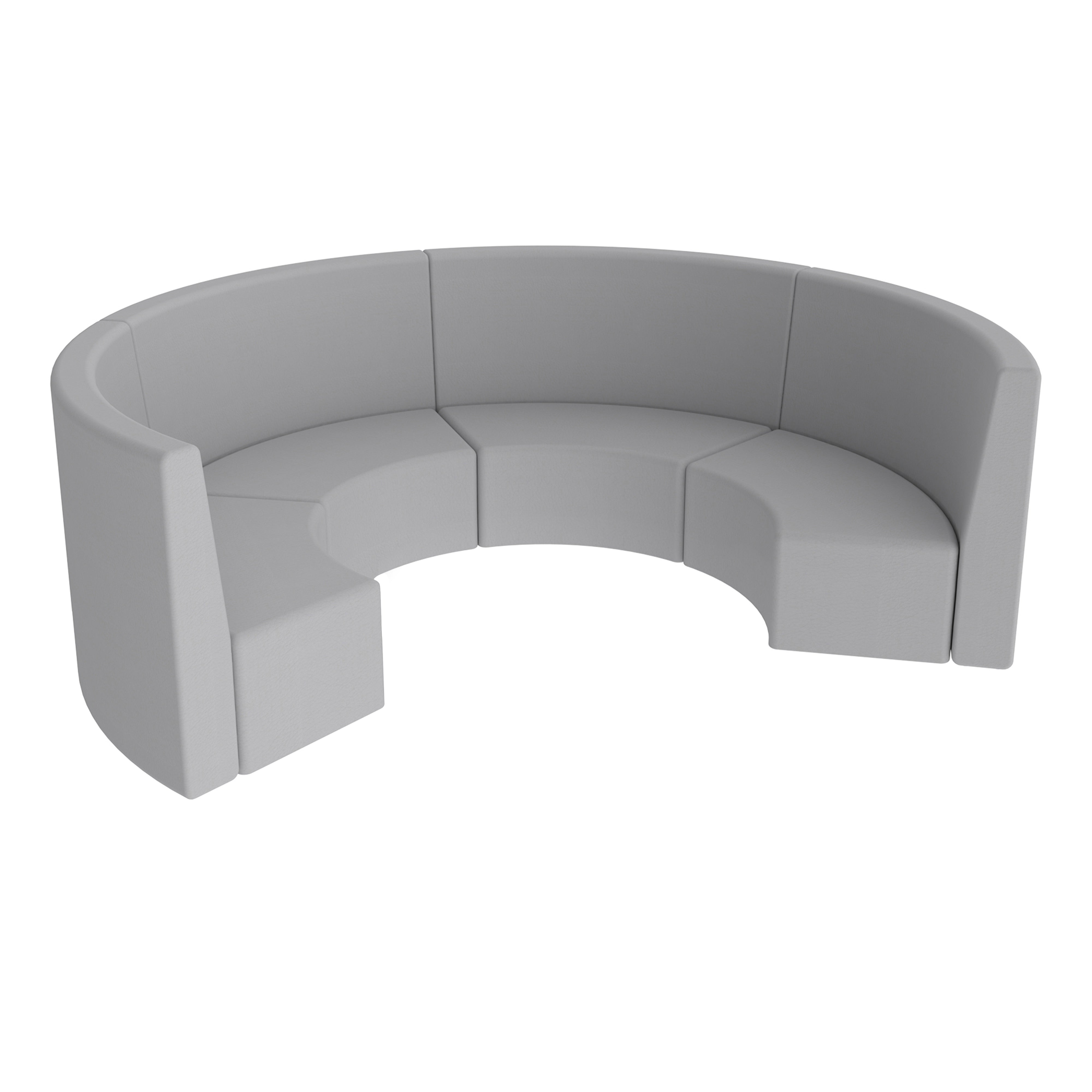 Pro Series Tallback S Curve Chairs 12" Seat Height, 4-Piece Set - Gray
