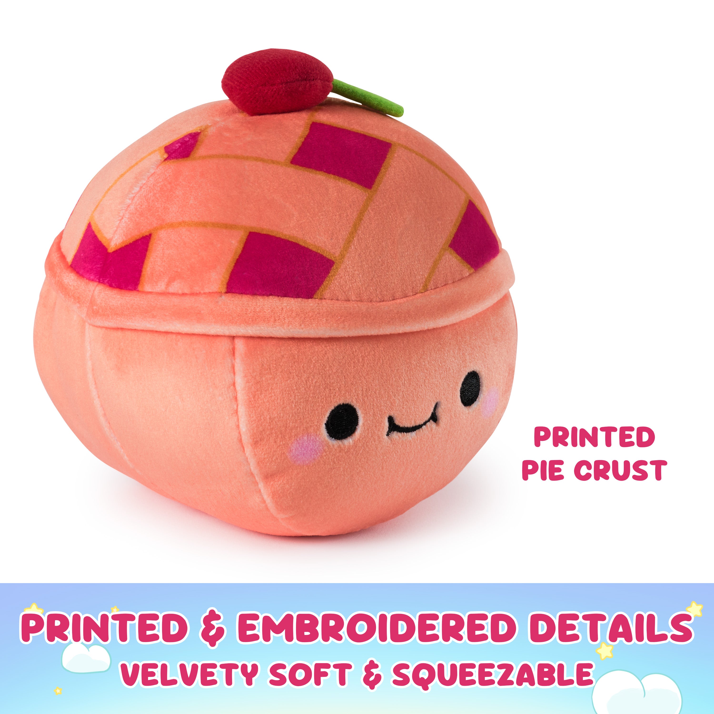 Cheeky Chonks Snacky Seats CDU, 4.5” Reversible Plush Toys Assorted Styles