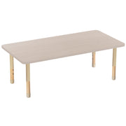 30" x 60" Rectangle Thermofused Activity Table with Adjustable Chunky Wood Legs - Asian Sand/Sand/Natural
