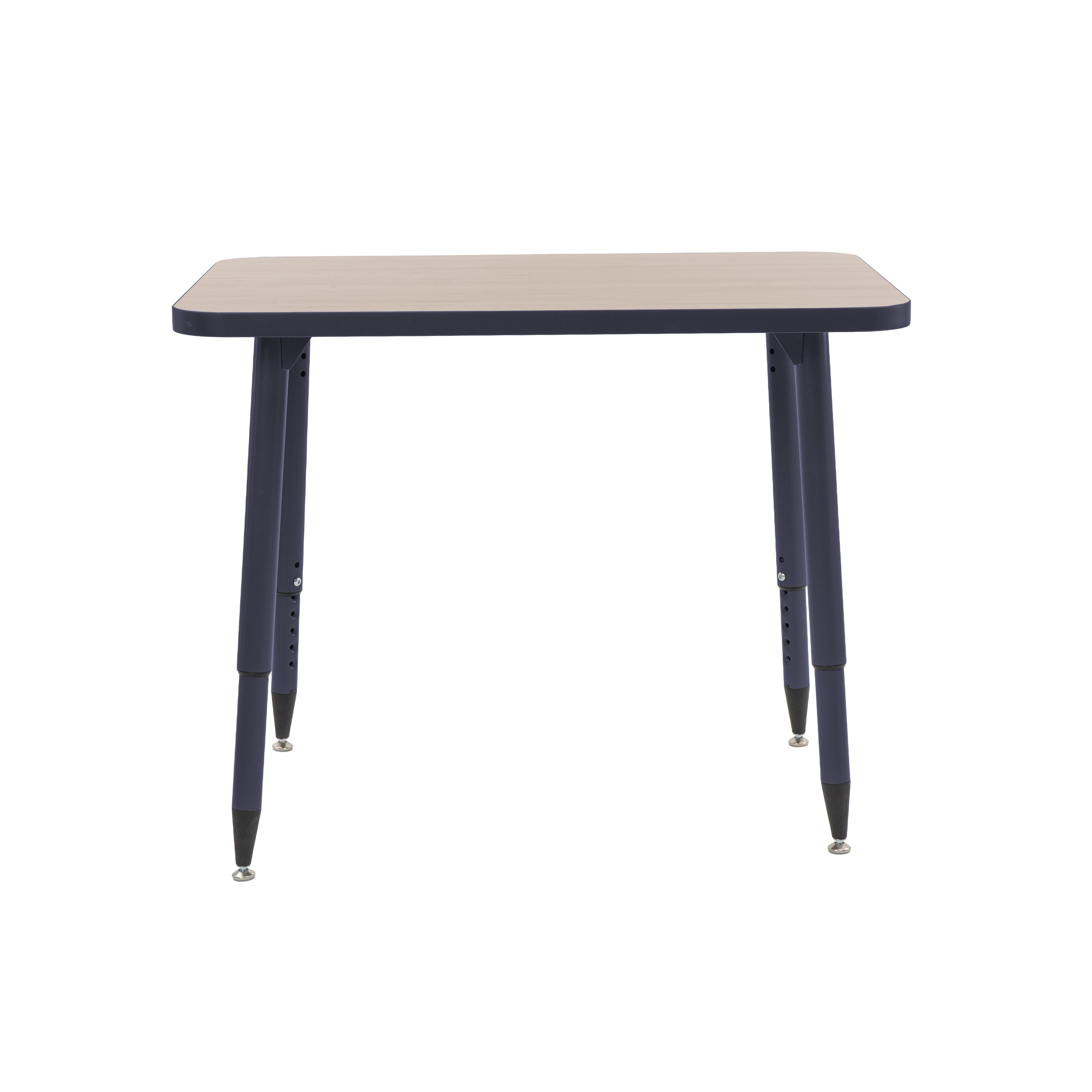 Adapte 24" x 36" Rectangle Thermofused Activity Table with Adjustable Tapered Legs - Asian Sand/Navy