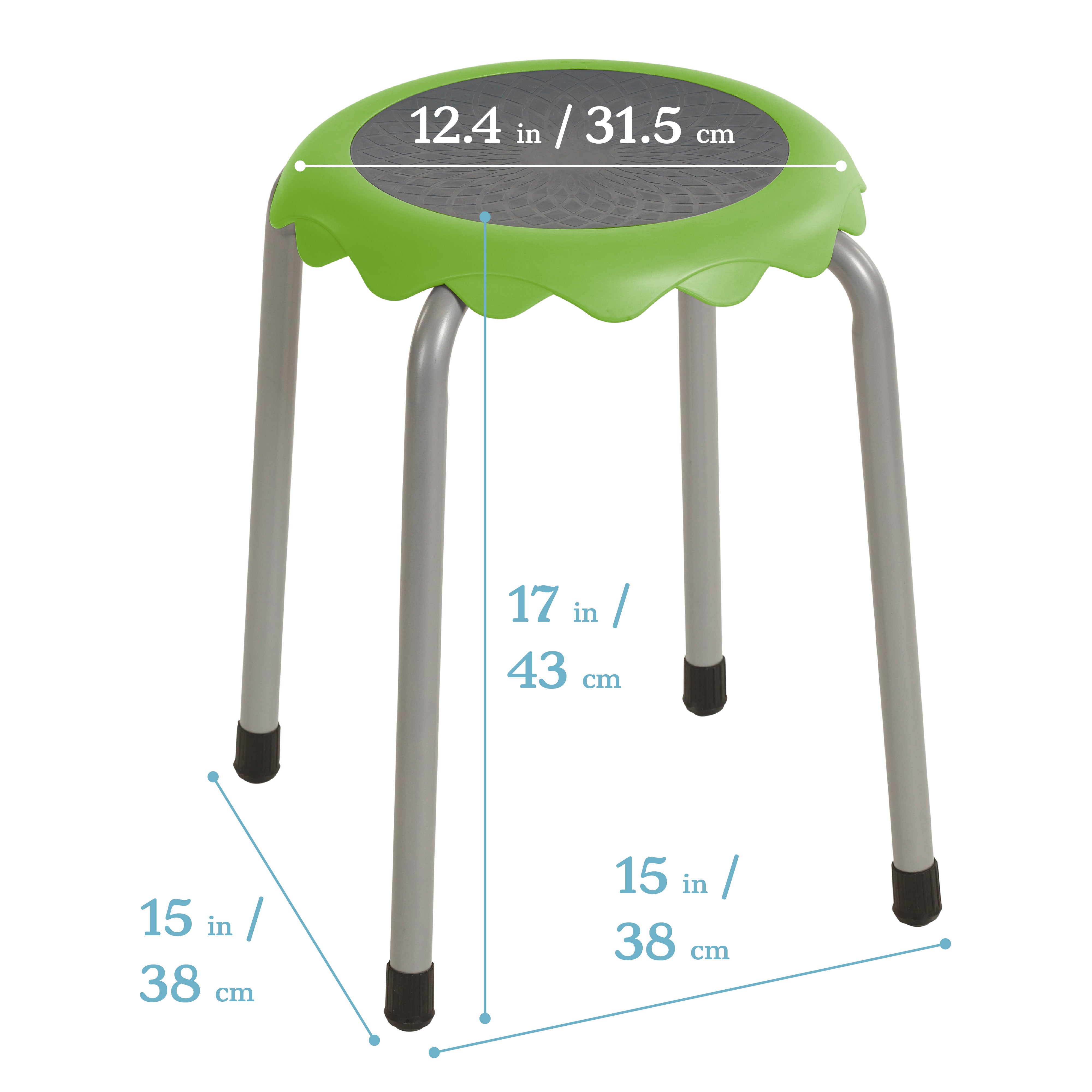 Daisy Stackable Stool Set 8-Piece - Assorted