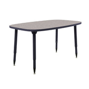 Adapte 31" x 50" Rounded Rectangle Thermofused Activity Table with Adjustable Tapered Legs - Gray/Navy
