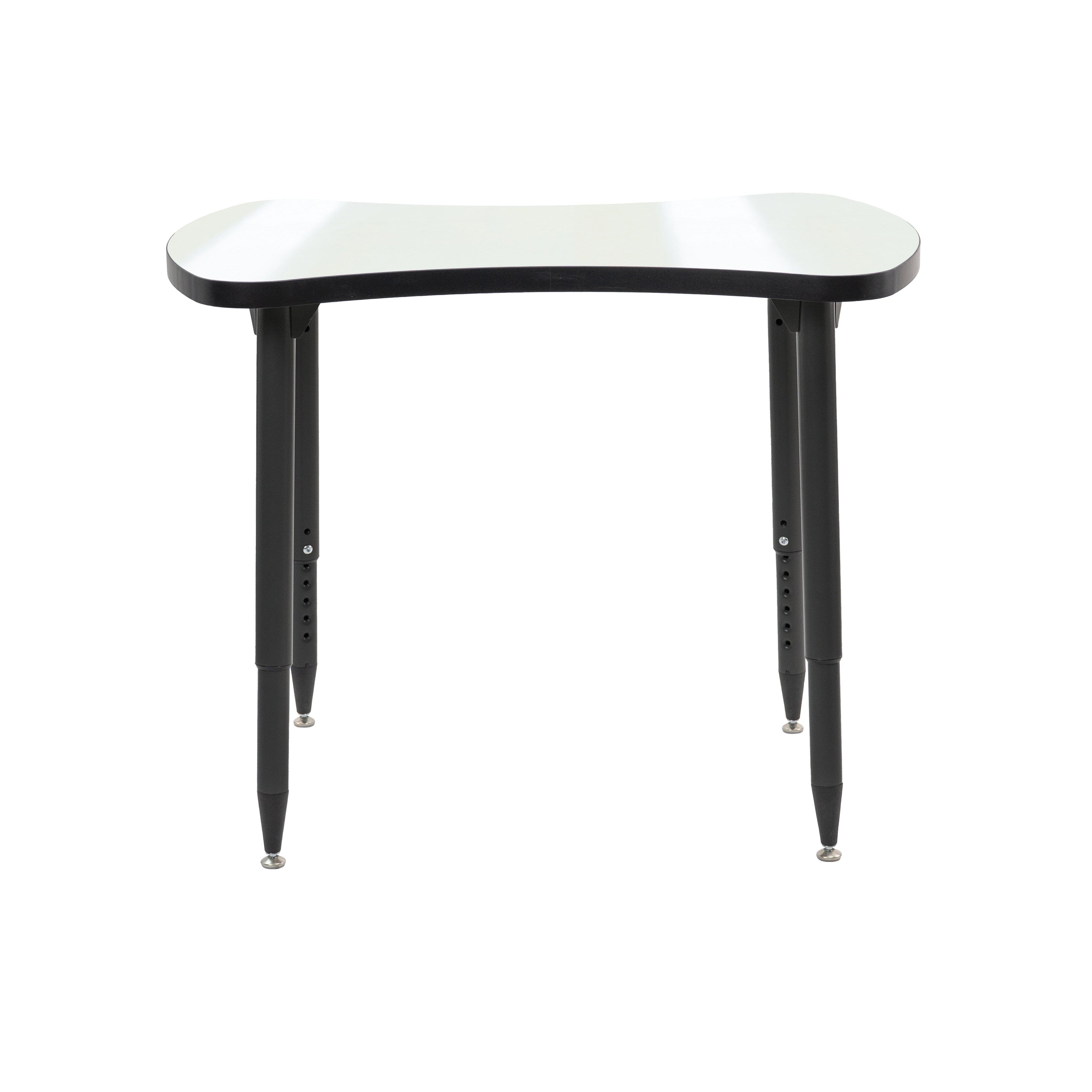 Adapte 25" x 37" Bowtie Dry-Erase Activity Table with Adjustable Tapered Legs - Whiteboard/Black