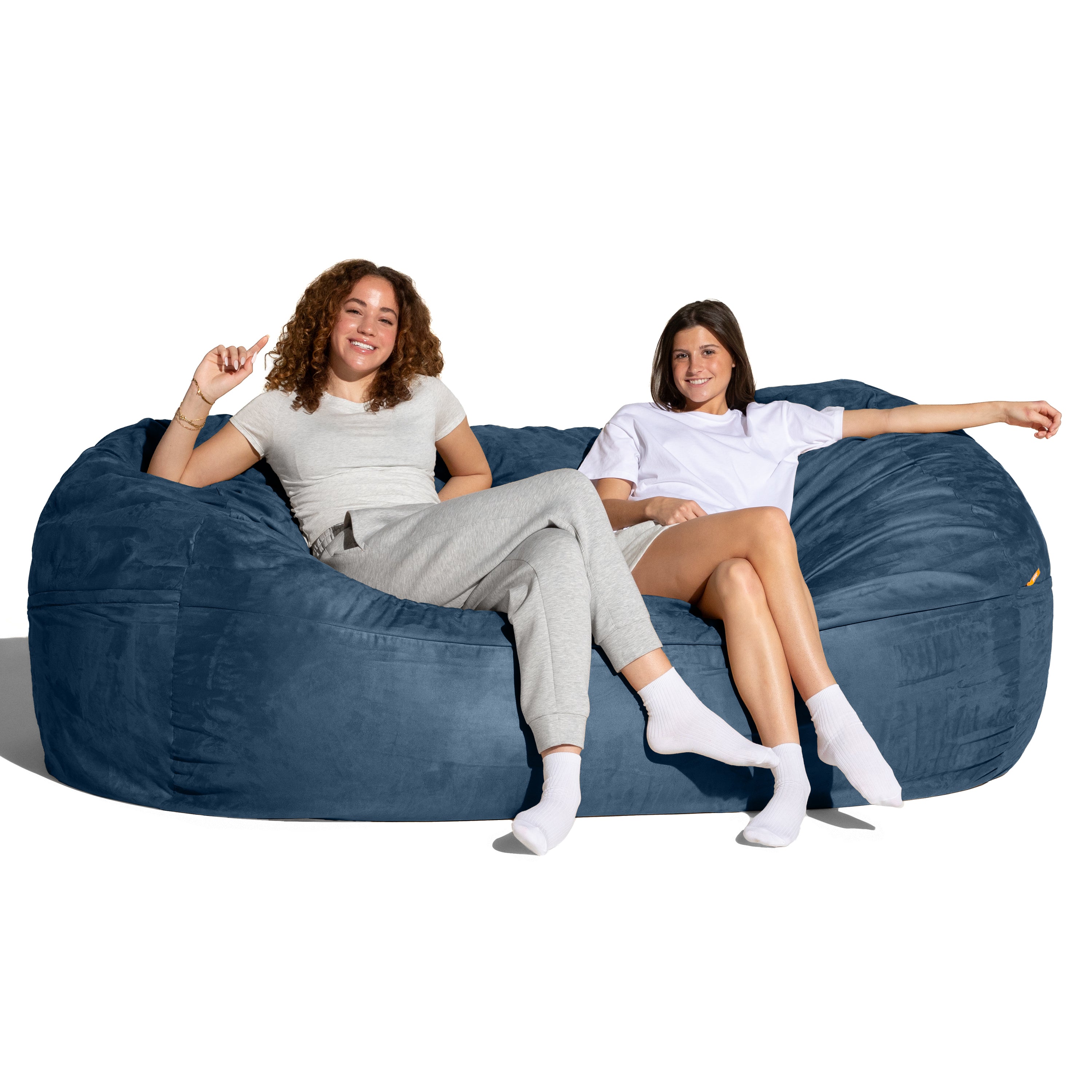 Jaxx 7 Foot Giant Bean Bag Sofa, Navy