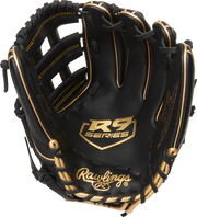 Rawlings R9 Baseball Series 11.75-Inch Baseball Glove  - Right Hand Thrower - Black