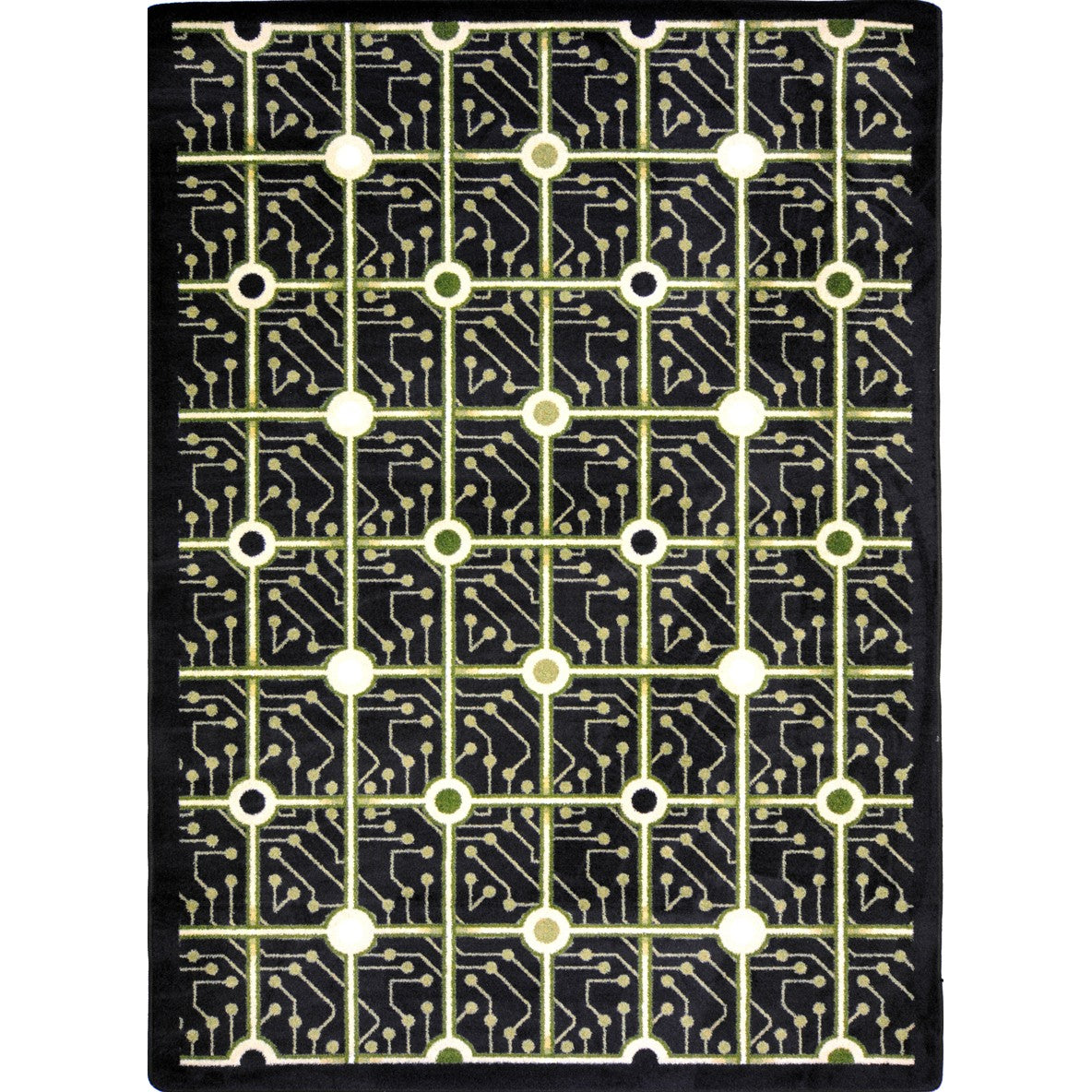 Electrode 7'8" x 10'9" area rug in color Black