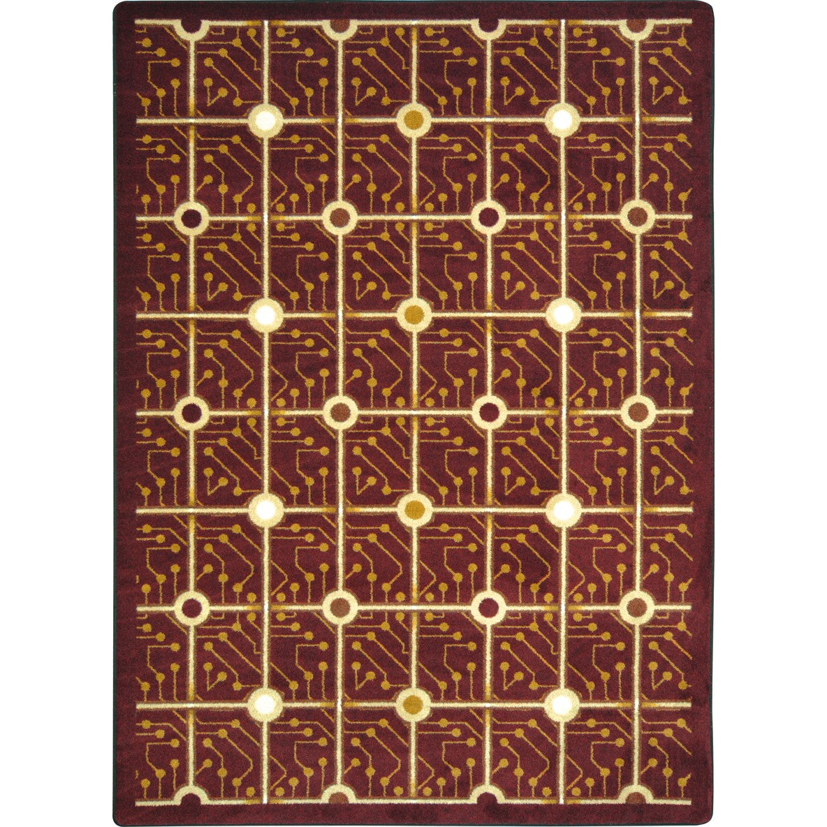 Electrode 3'10" x 5'4" area rug in color Burgundy