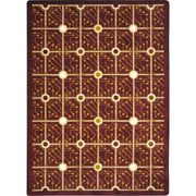 Electrode 3'10" x 5'4" area rug in color Burgundy