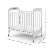 Next Gen SerenityÂ® Fixed-Side Clearview Compact Crib - White