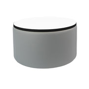 Pro Series Upholstered 30" Round Dry-Erase Ottoman Table 18" Height - Gray/Whiteboard