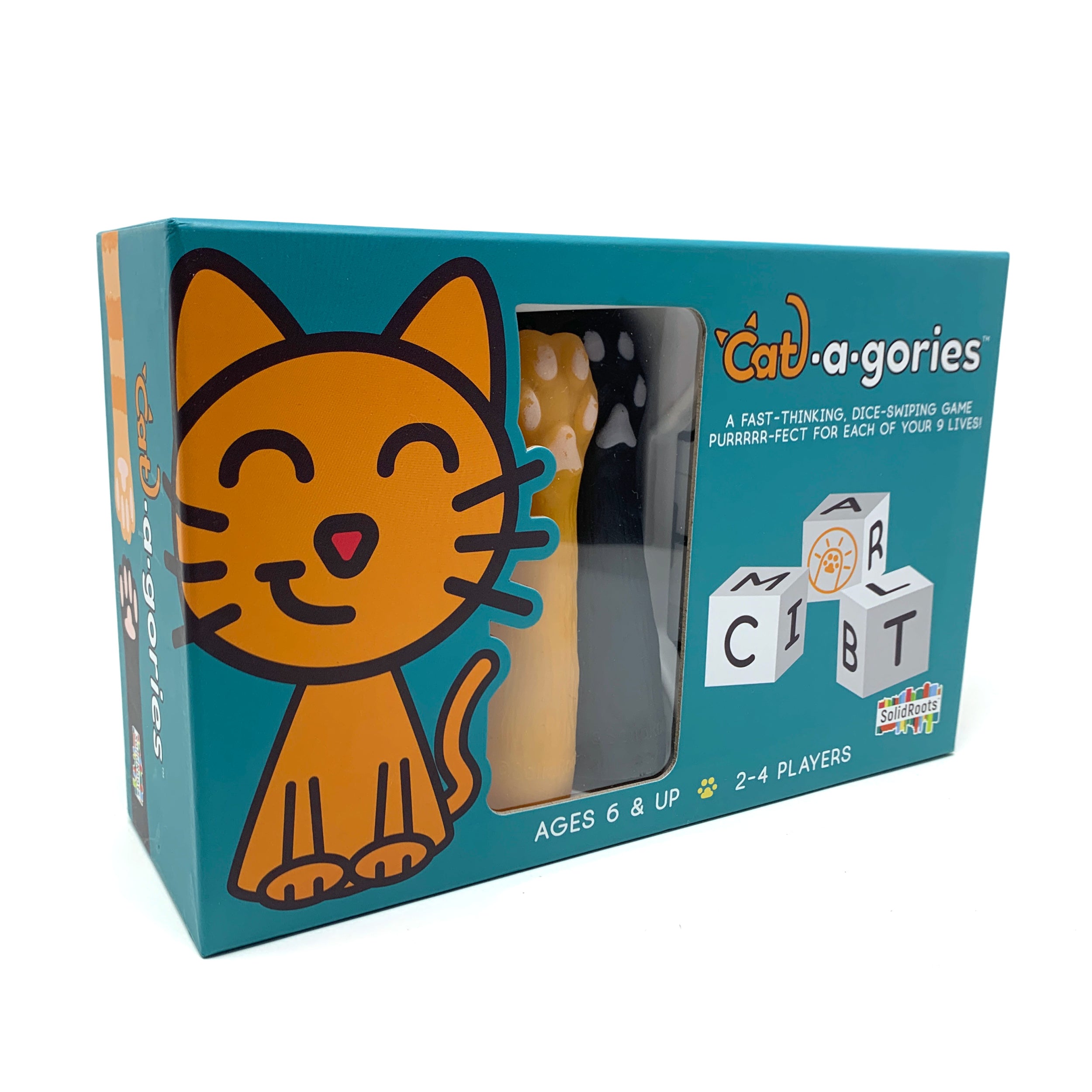Spin Master Games, SolidRoots Cat-a-gories, Vocabulary Learning Dice Game, Fun for Family Game Night, 2-4 Players, for Ages 6 & Up