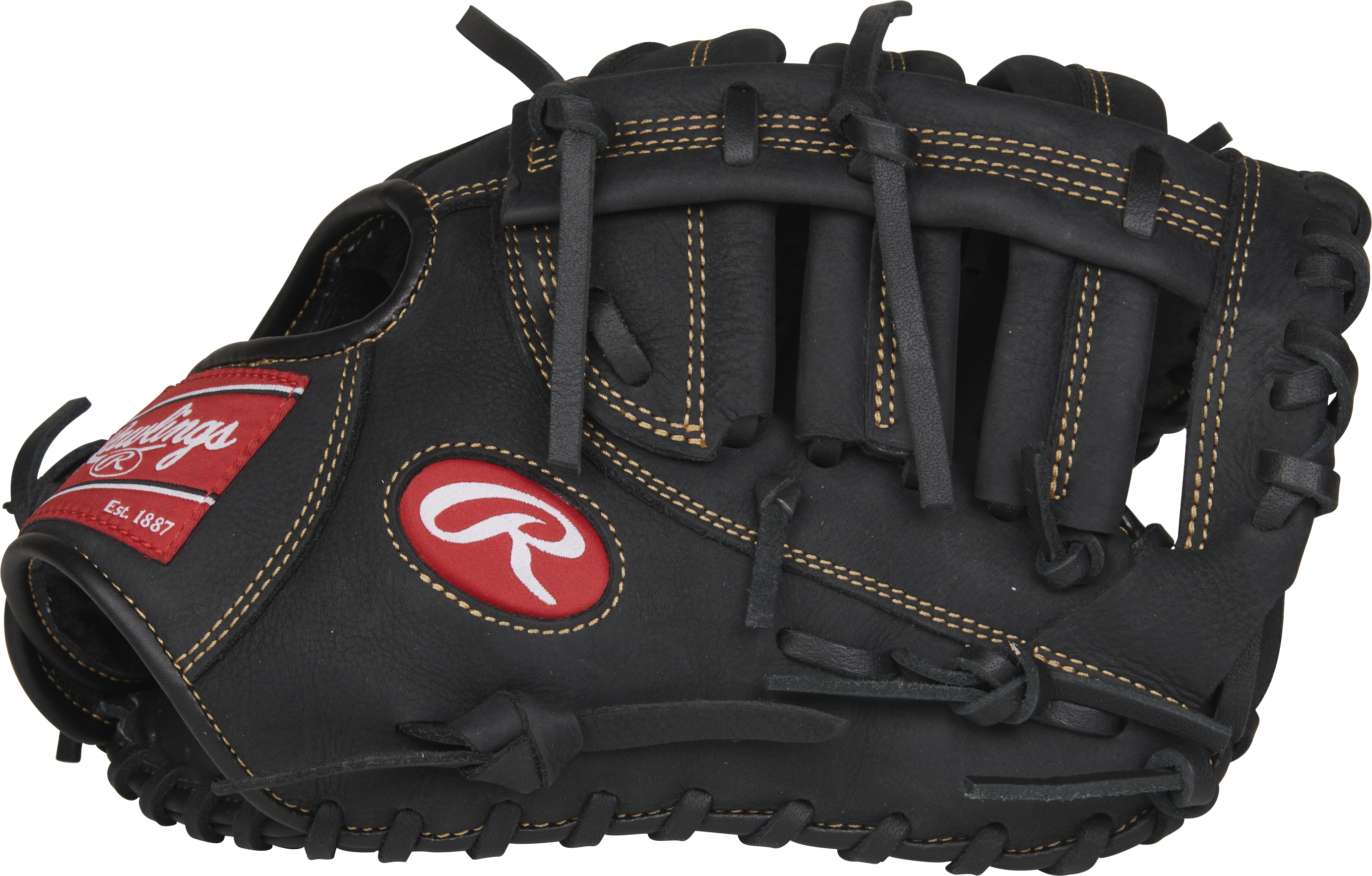 Rawlings Renegade Series First Base Mitt Youth 11.5-Inch Baseball Glove - Right Hand Thrower - Black