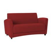 Pro Series Upholstered Mobile Common Area Sofa - Crimson