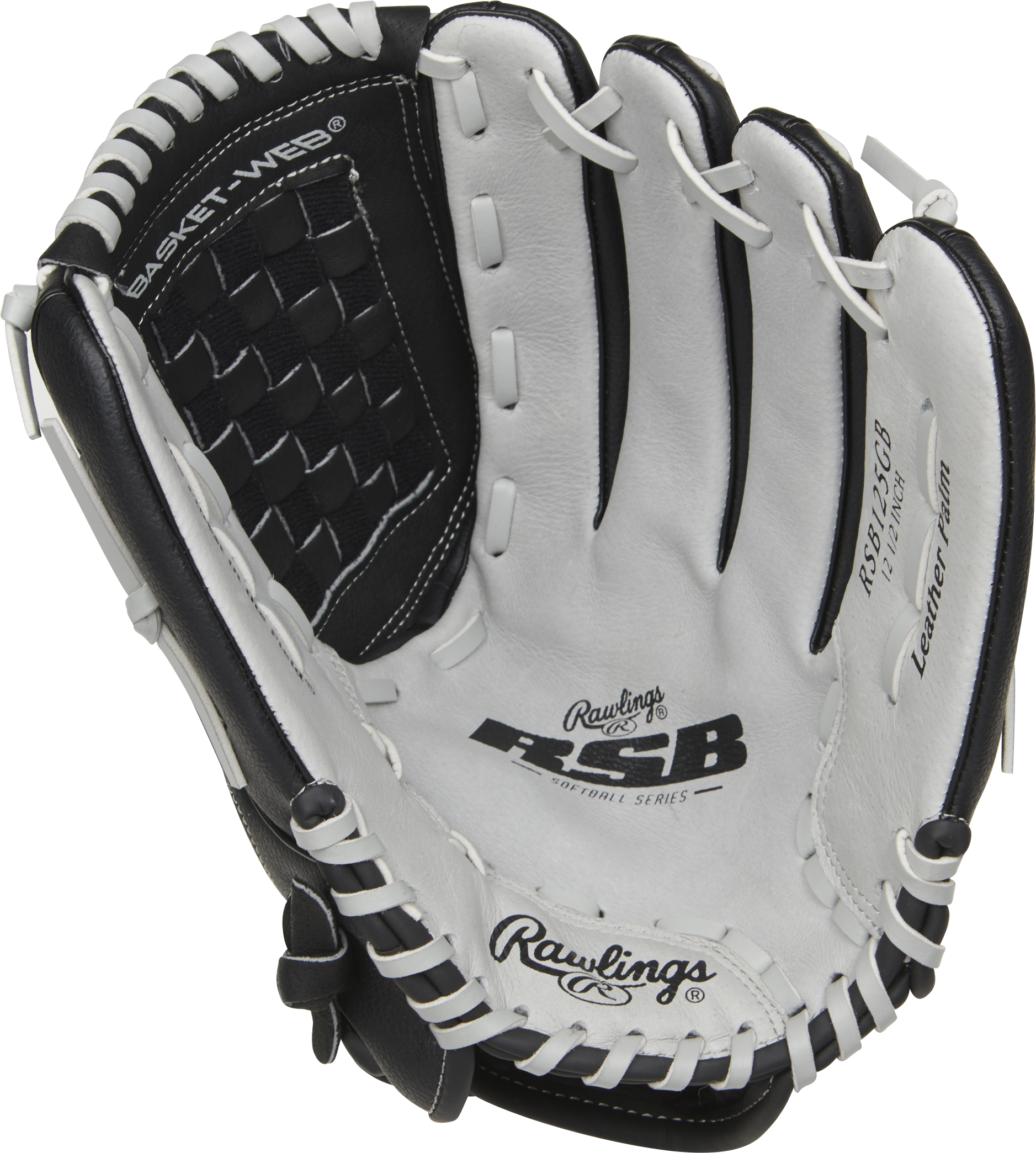 Rawlings Rsb Softball Series 12.5-Inch Softball Glove - Right Hand Thrower - Gray/Black