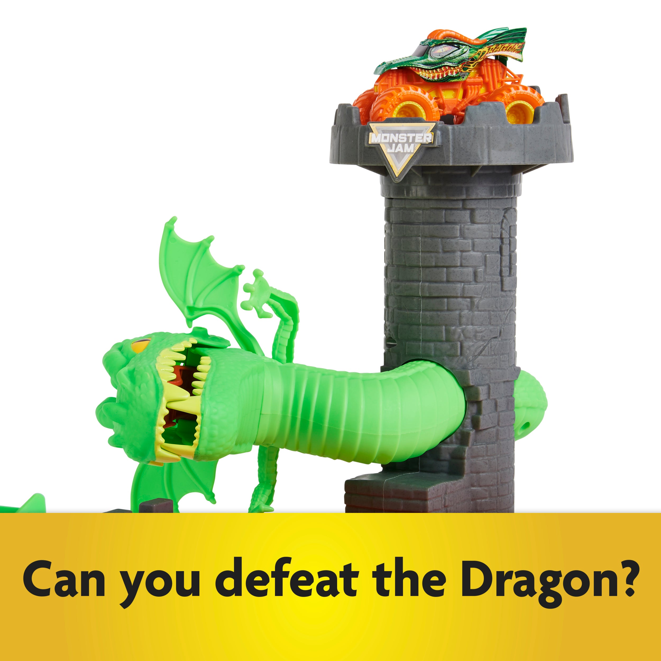 Monster Jam, Dueling Dragon Playset with Exclusive 1:64 Scale Dragon Monster Truck, Kids Toys for Boys Ages 3 and up
