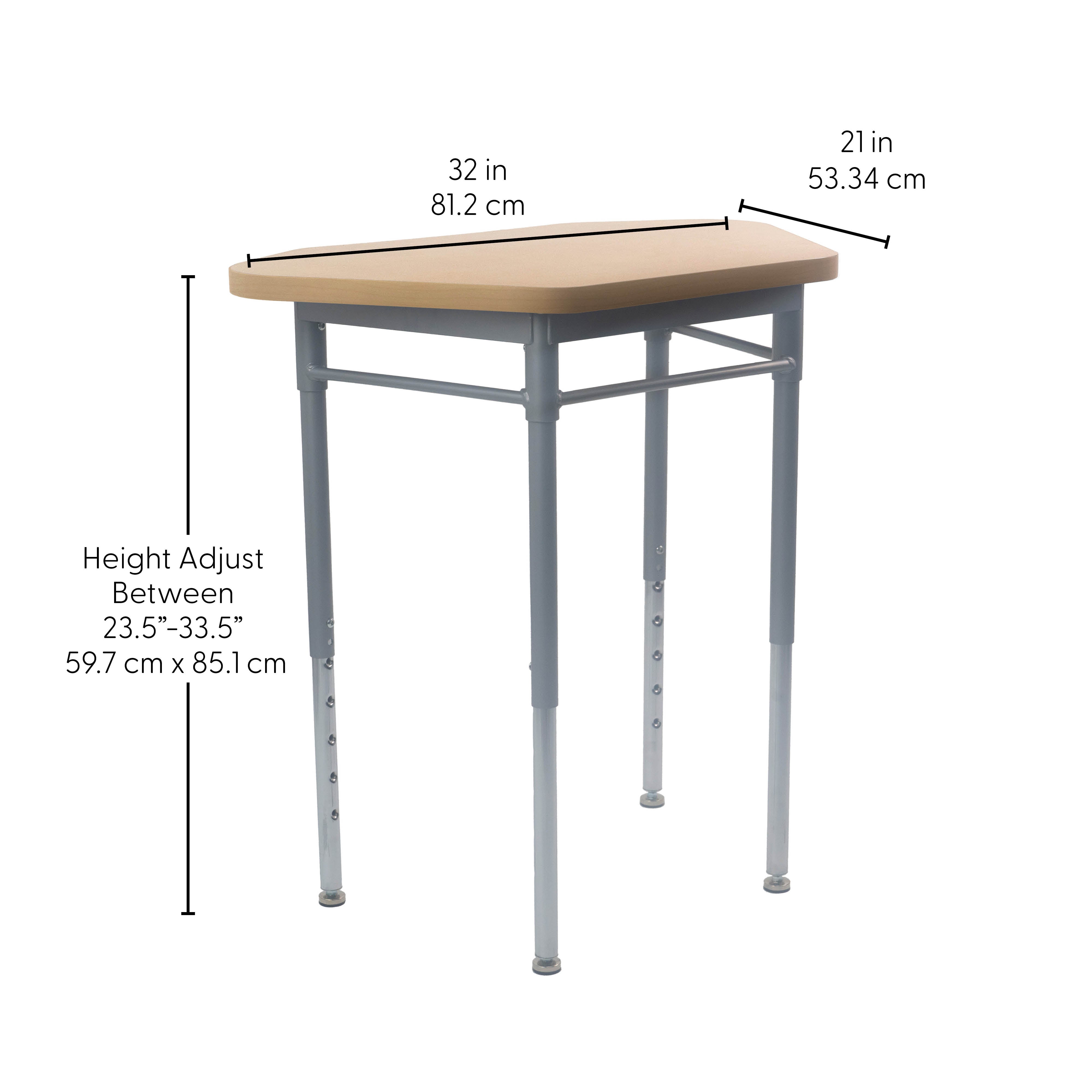 Collaborative Hex Desk - Maple/Maple Grain/Silver