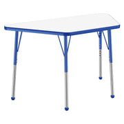 24" x 48" Trapezoid Dry-Erase Activity Table with Adjustable Standard Ball Glide Legs - Whiteboard/Blue