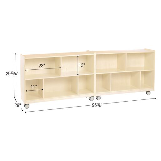 Mobile 30"H 2-Shelf Fold-N-Lock Storage - RTA