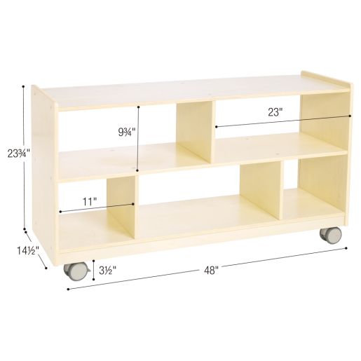 Mobile 24"H Toddler Storage with Clear Back - Assembled