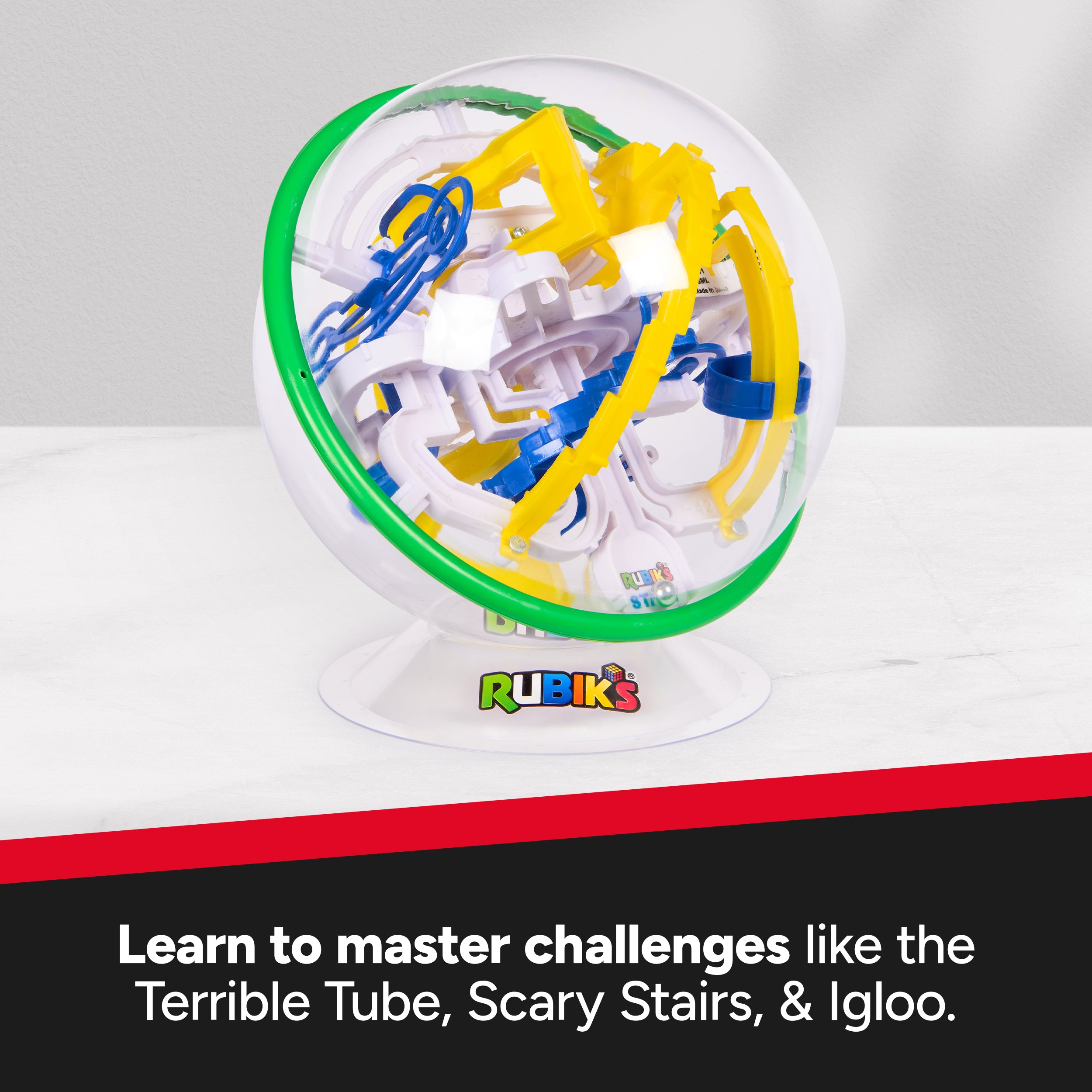 Rubik’s Cube, Rubik’s Tracks 70 3D Gravity Maze & 3D Puzzle Game with 70 Obstacles, Problem-Solving Challenging Brain Teaser Fidget Toy, for Ages 8+
