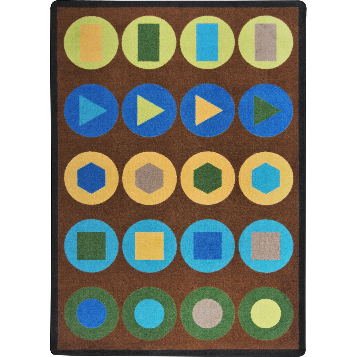 Encircled 7'8" x 10'9" area rug in color Earthtone