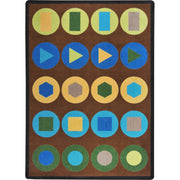 Encircled 10'9" x 13'2" area rug in color Earthtone