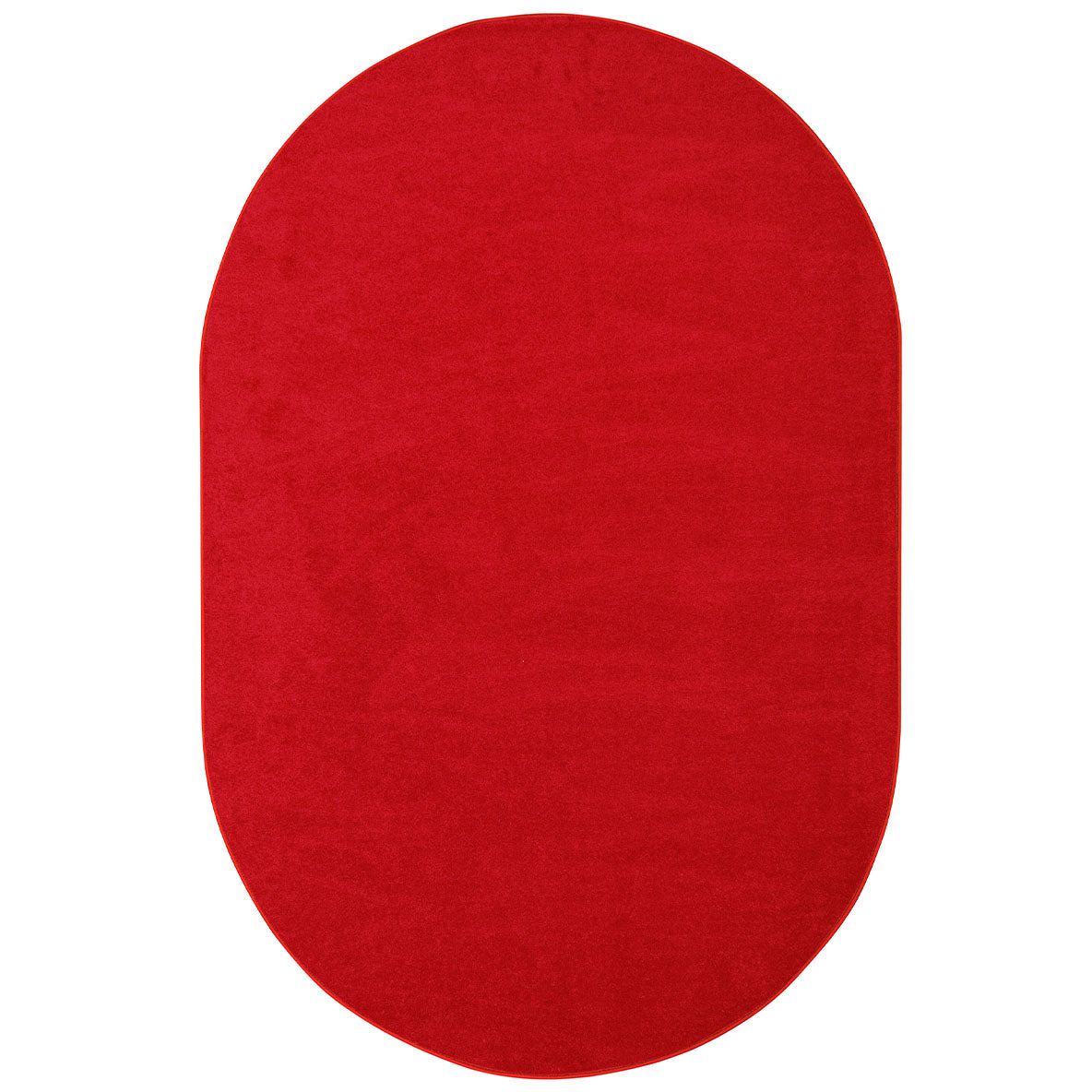 Endurance 6' x 9' Oval area rug in color Red