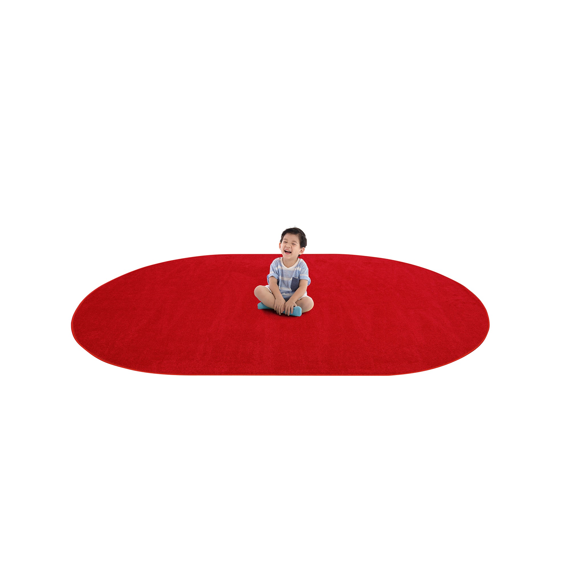 Endurance 6' x 9' Oval area rug in color Red