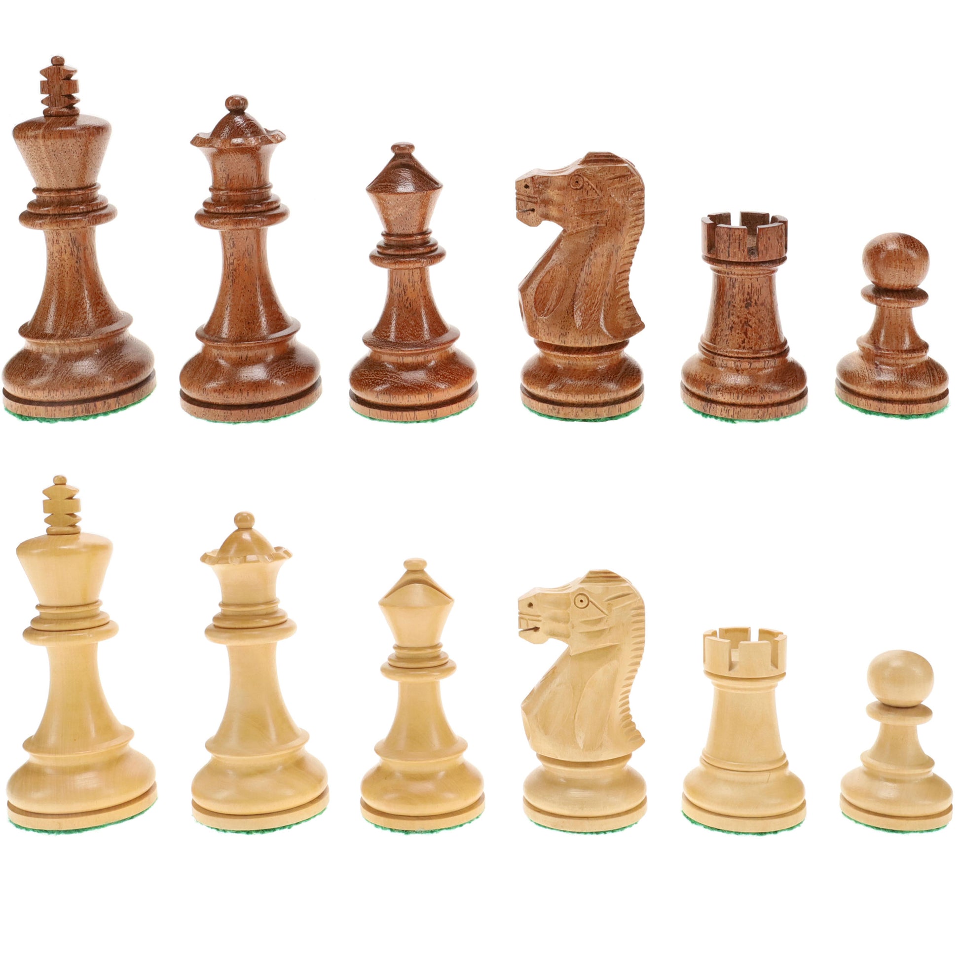 English Staunton Chess Pieces, Weighted with 4 in. King