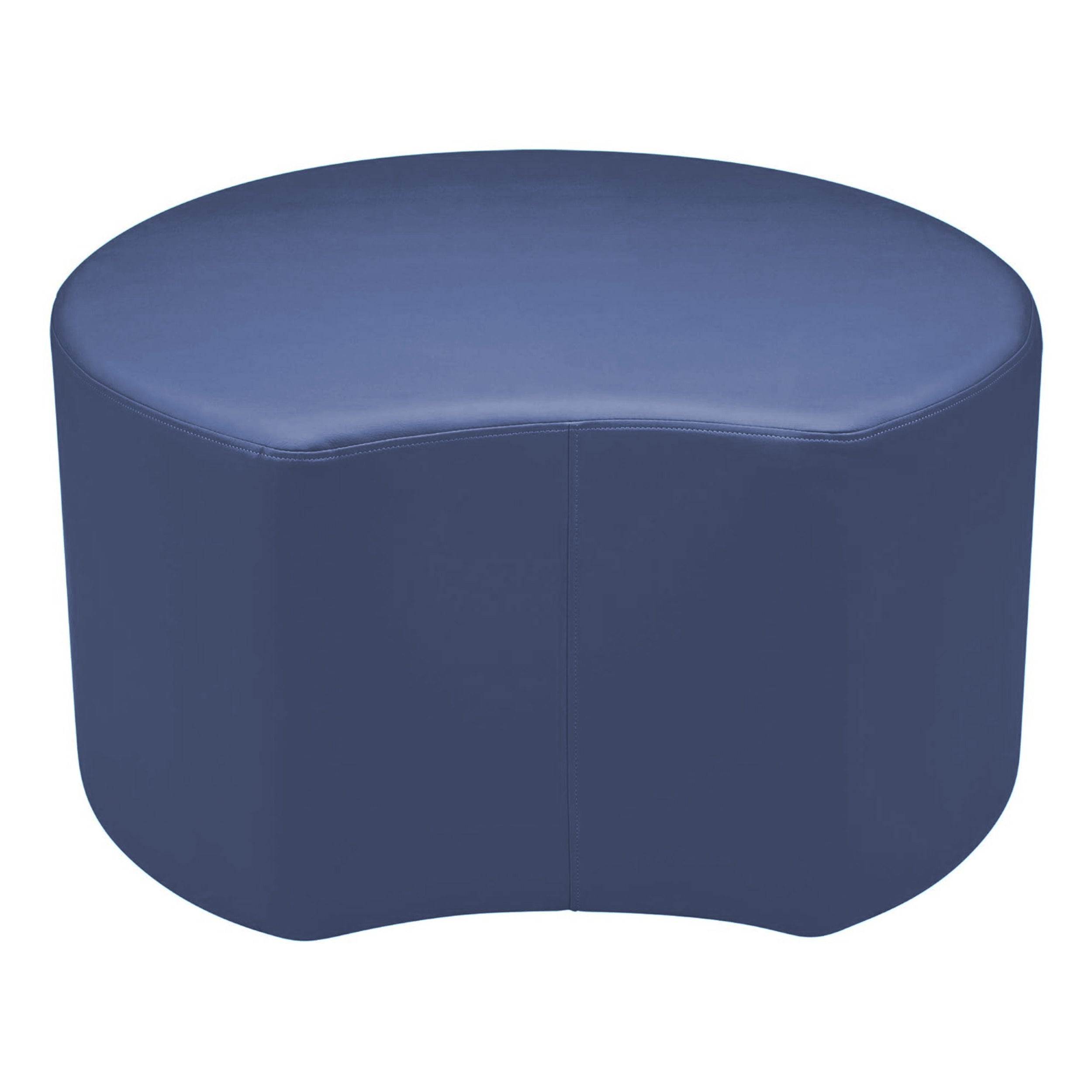 Pro Series Upholstered Crescent Ottoman 18" Height - Navy