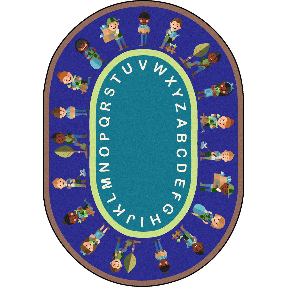 Environmental Helpers 5'4" x 7'8" Oval area rug in color Multi