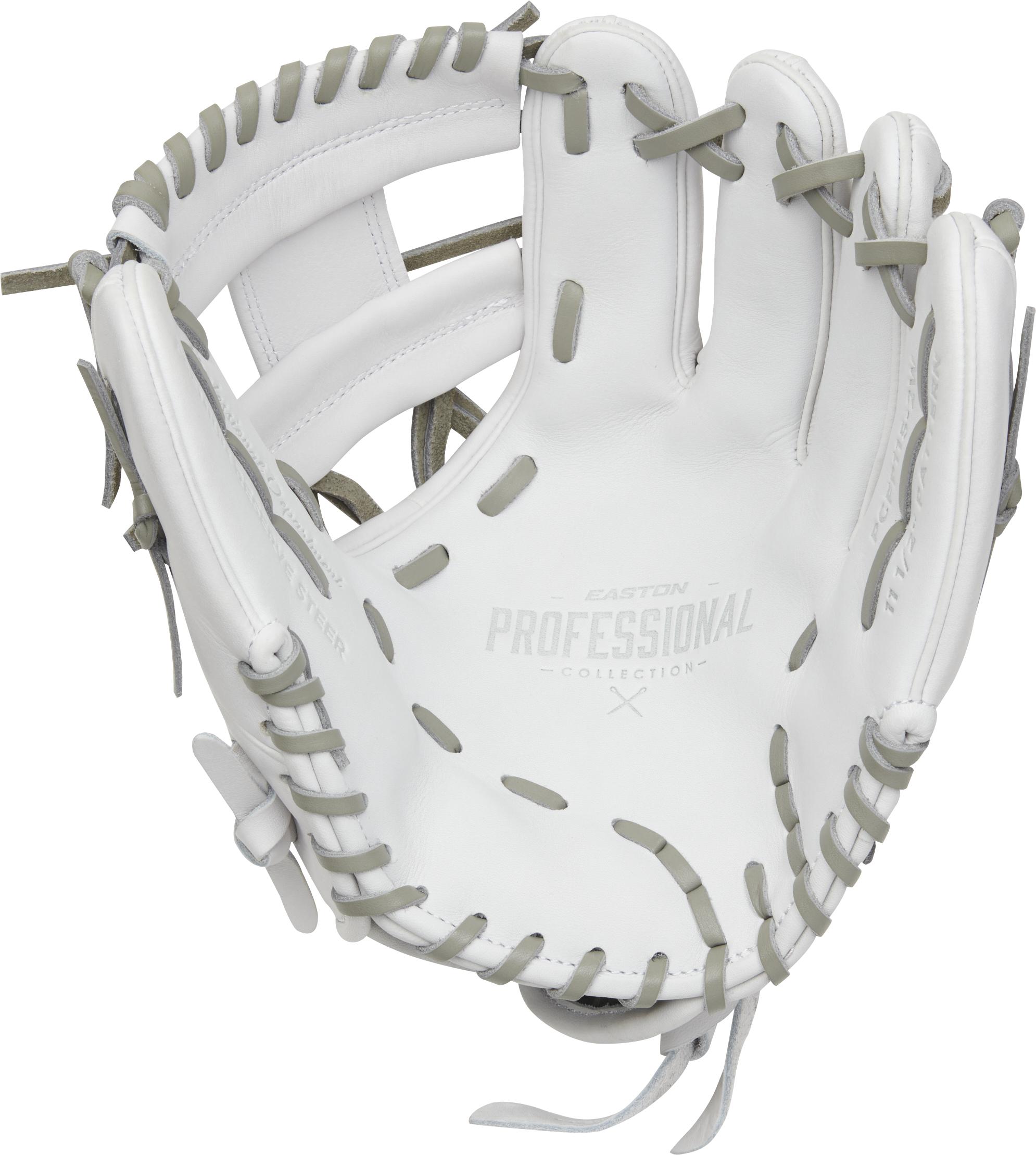 Easton Pro Collection Series 11.5-Inch Softball Glove - Right Hand Thrower - White/Gray