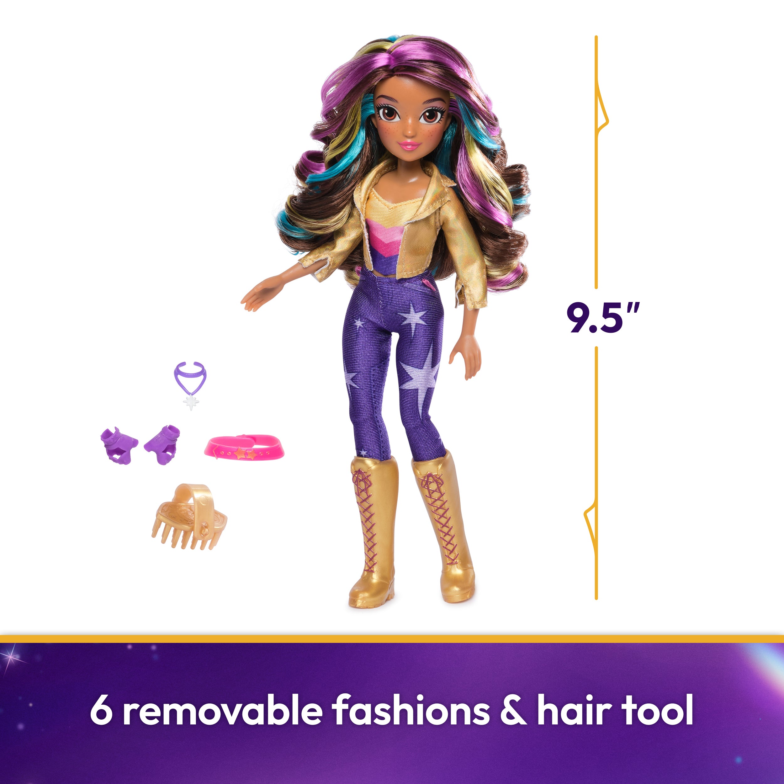 Unicorn Academy, Sophia Doll with 6 Accessories, 9.5”, Dolls & Unicorn Toys for Girls Ages 4 and up