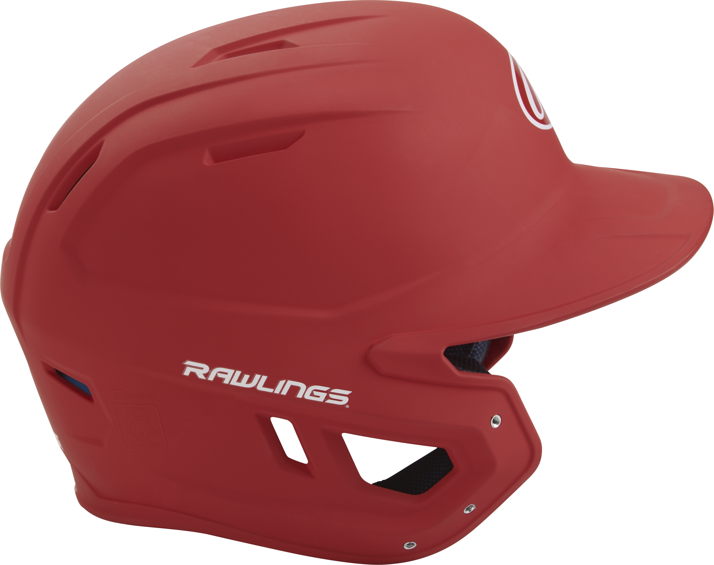 Rawlings Mach Matte Senior Baseball Helmet - Scarlet