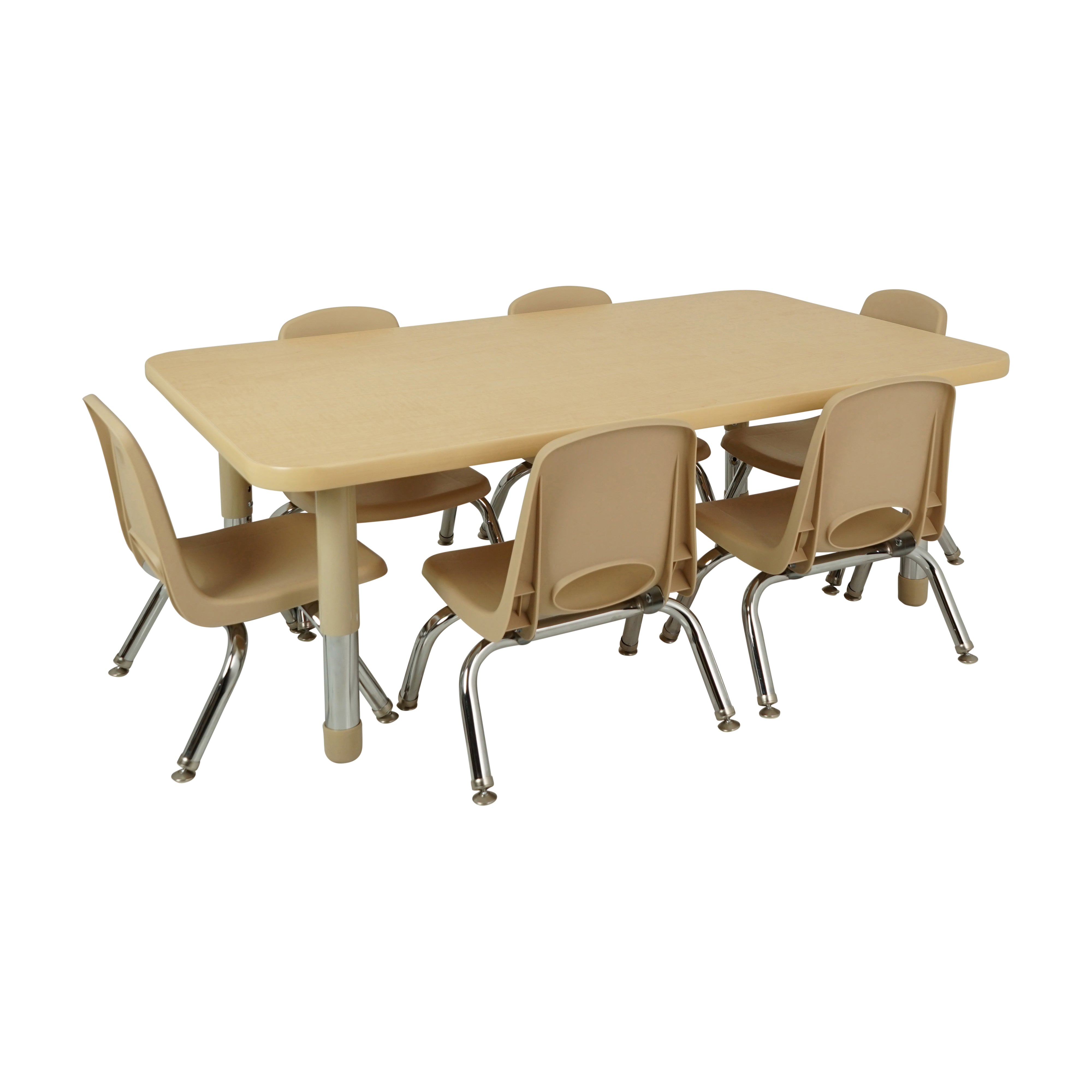 8" Stack Chair with Swivel Glides - Sand